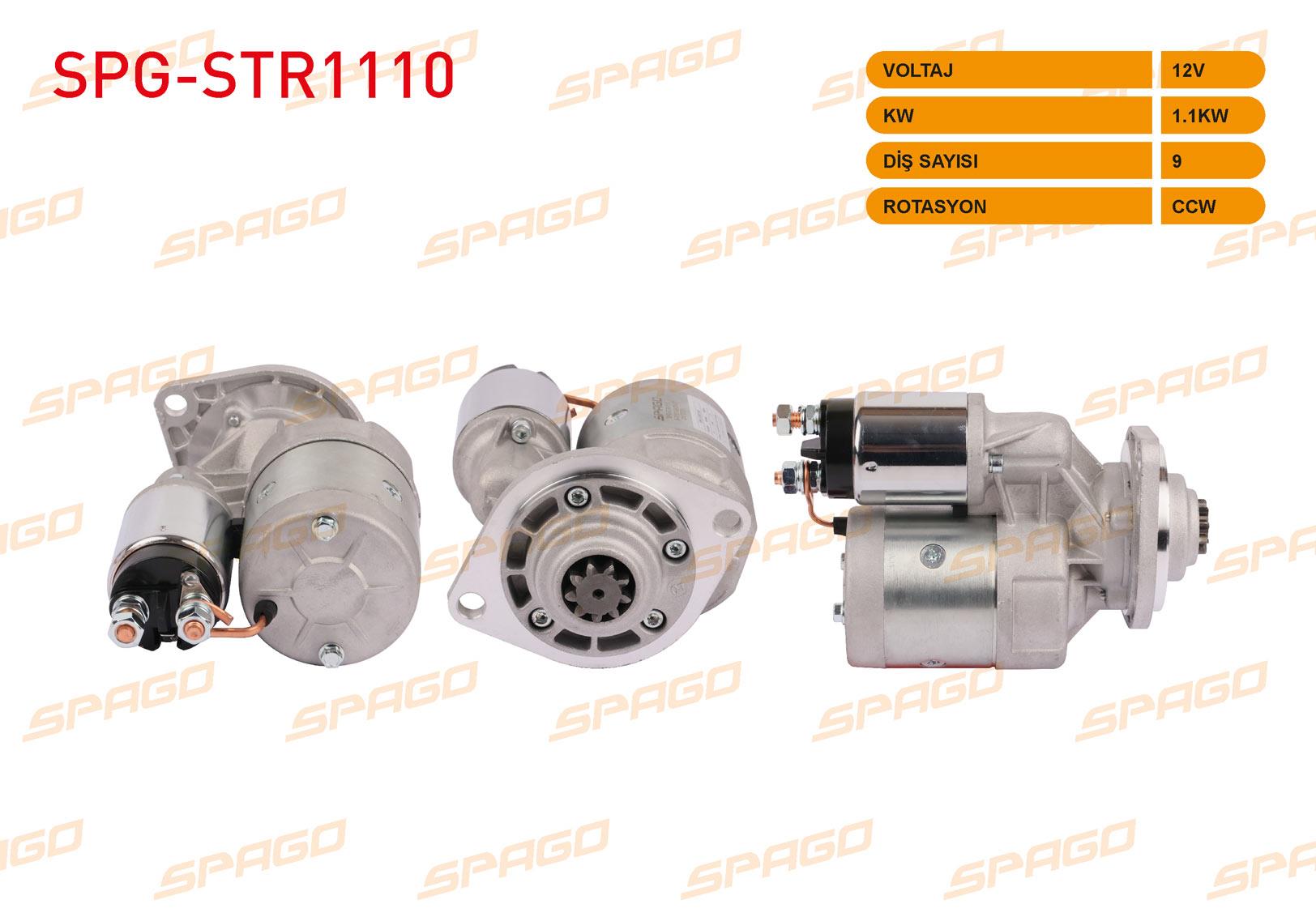 MARS MOTORU 12V/1.1 KW 9 DIS CCW (STR6552) SKODA FELICIA 1.3 LX GLX 1995-2003 / FAVORIT 135L 136 1984-1994