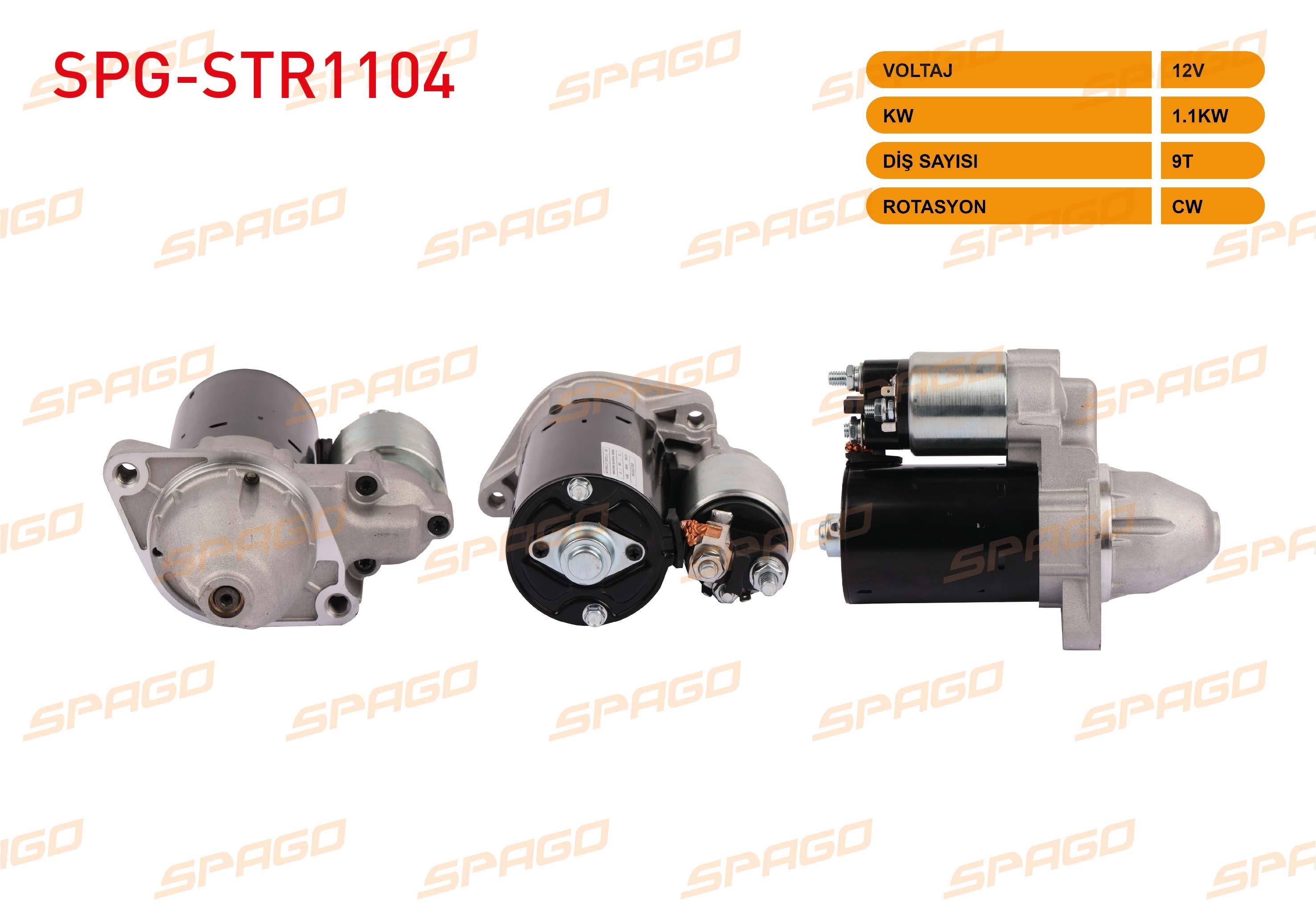 MARS MOTORU 12V/1.1 KW 9 DIS CW (STR6421) MERCEDES C SERISI (W203) C180, C200, C230 2002-2007 / E SERISI (W211) E200 2002-2008 / SPRINTER (B906) 2008-