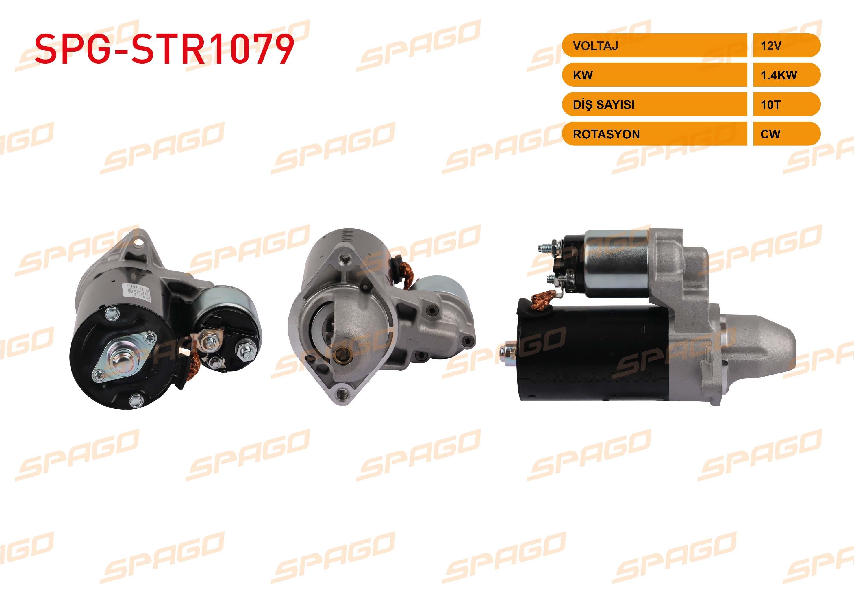 MARS MOTORU 12V/1.4 KW 10 DIS CW DOBLO III, FIORINO, IDEA, PANDA, PUNTO, FIAT 500, ALFA ROMEO MITO 1.3 MJT (START-STOPLU ARACLAR ICIN)