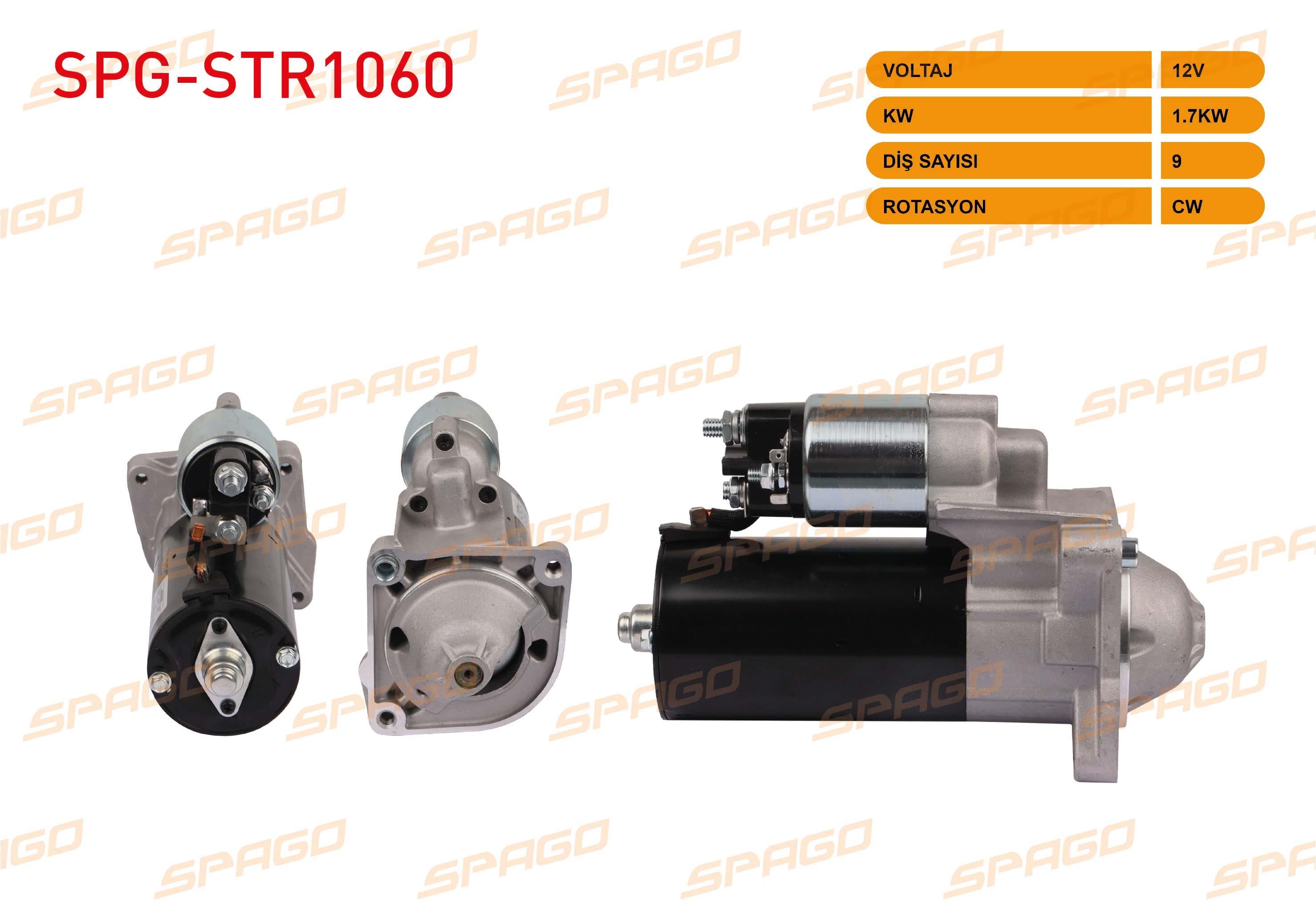 MARS MOTORU 12V/1.7KW 9 DIS CW (STR5176) FIAT DUCATO 2.3 MJT 2006- / KARSAN J10 JEST