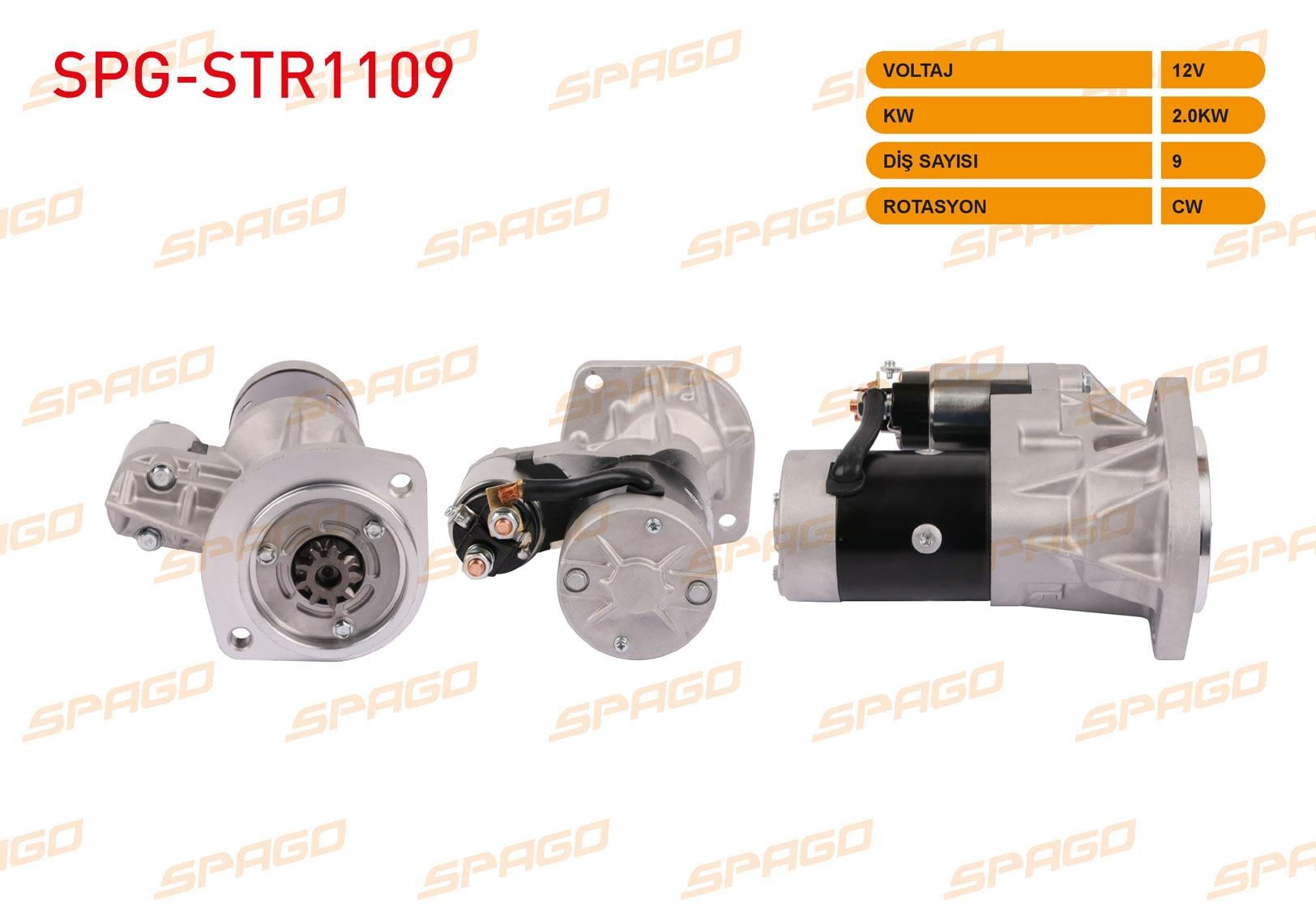 MARS MOTORU 12V/2 KW 9 DIS CW (STR6009) NISSAN PICK UP 2.5D 1998-2005 / BMC LEVEND 2.5 - 3.0