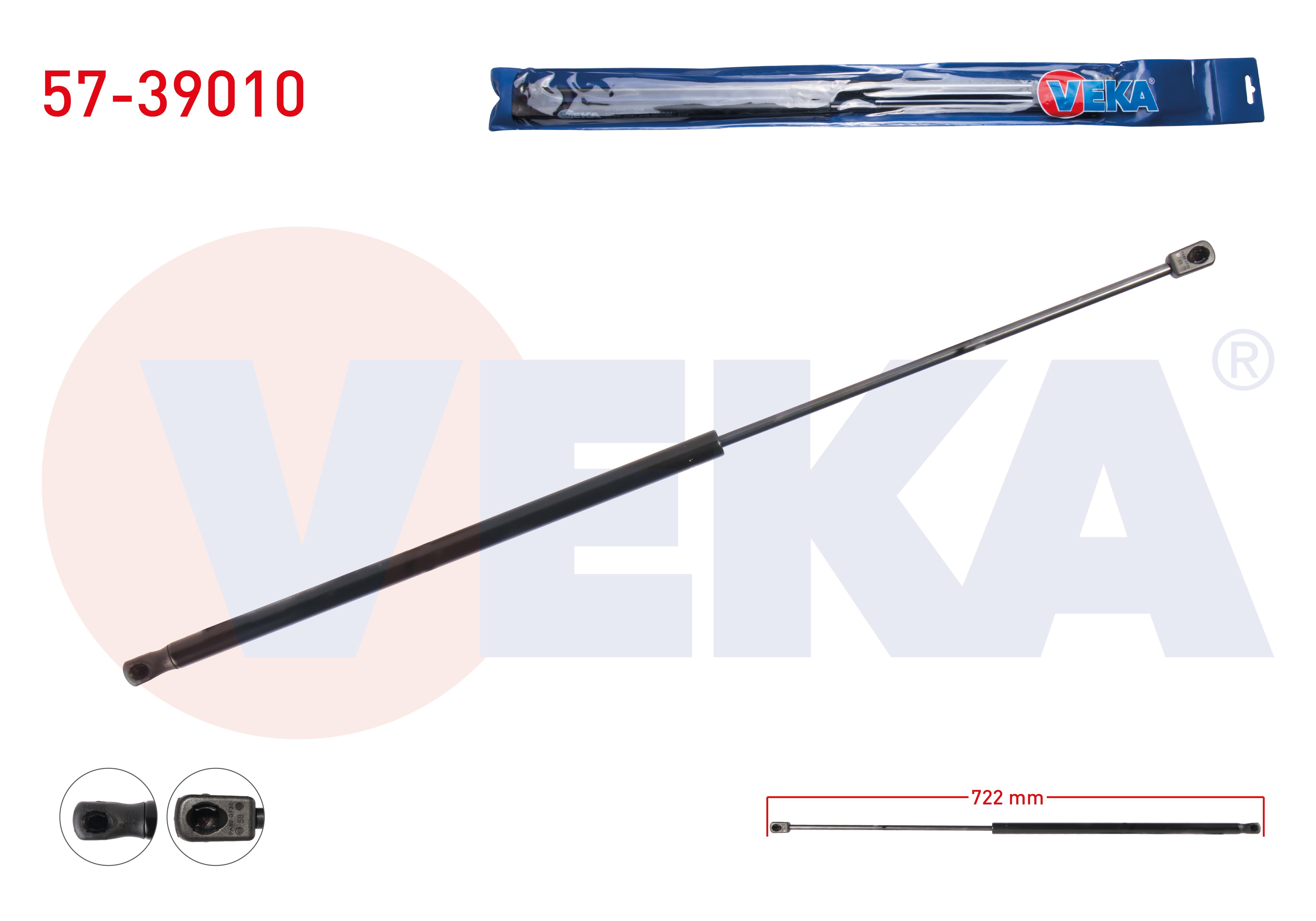 MOTOR KAPUT AMORTISORU 722mm/350N SKODA SUPERB (3U4) 2002-2010