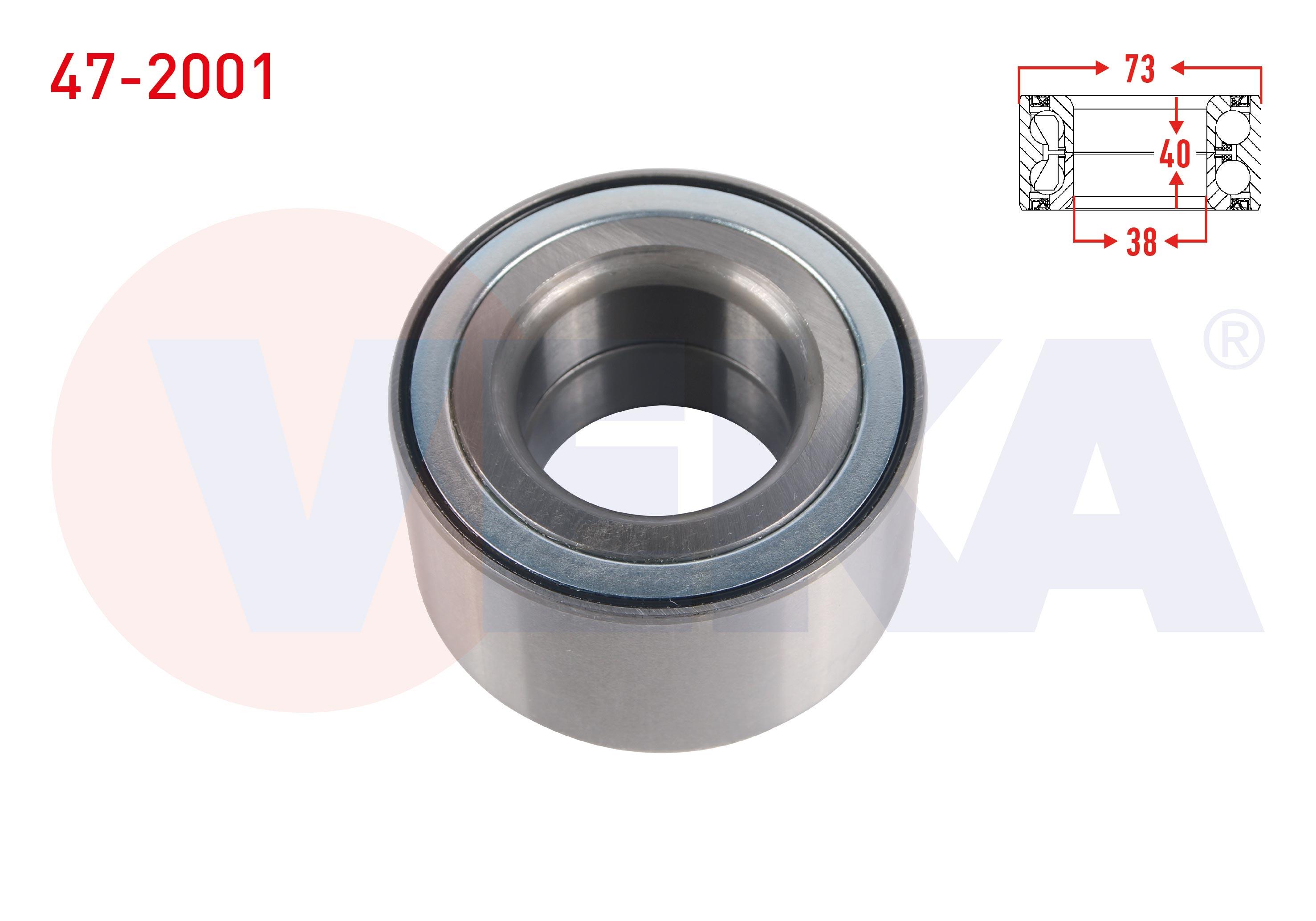 ON-ARKA TEKERLEK RULMANI SOL-SAG 38X73X40 HONDA CIVIC V 1.3 1992-1995/ CIVIC VI 1.4i - 1.5i  - 1.6i 1995-2001/ CIVIC VII 1.4i - 1.6i - 1.7i 2000-2006/ HR-V 1.6 1999-/ CR-V II 2.0i - 2.4 2002-2006