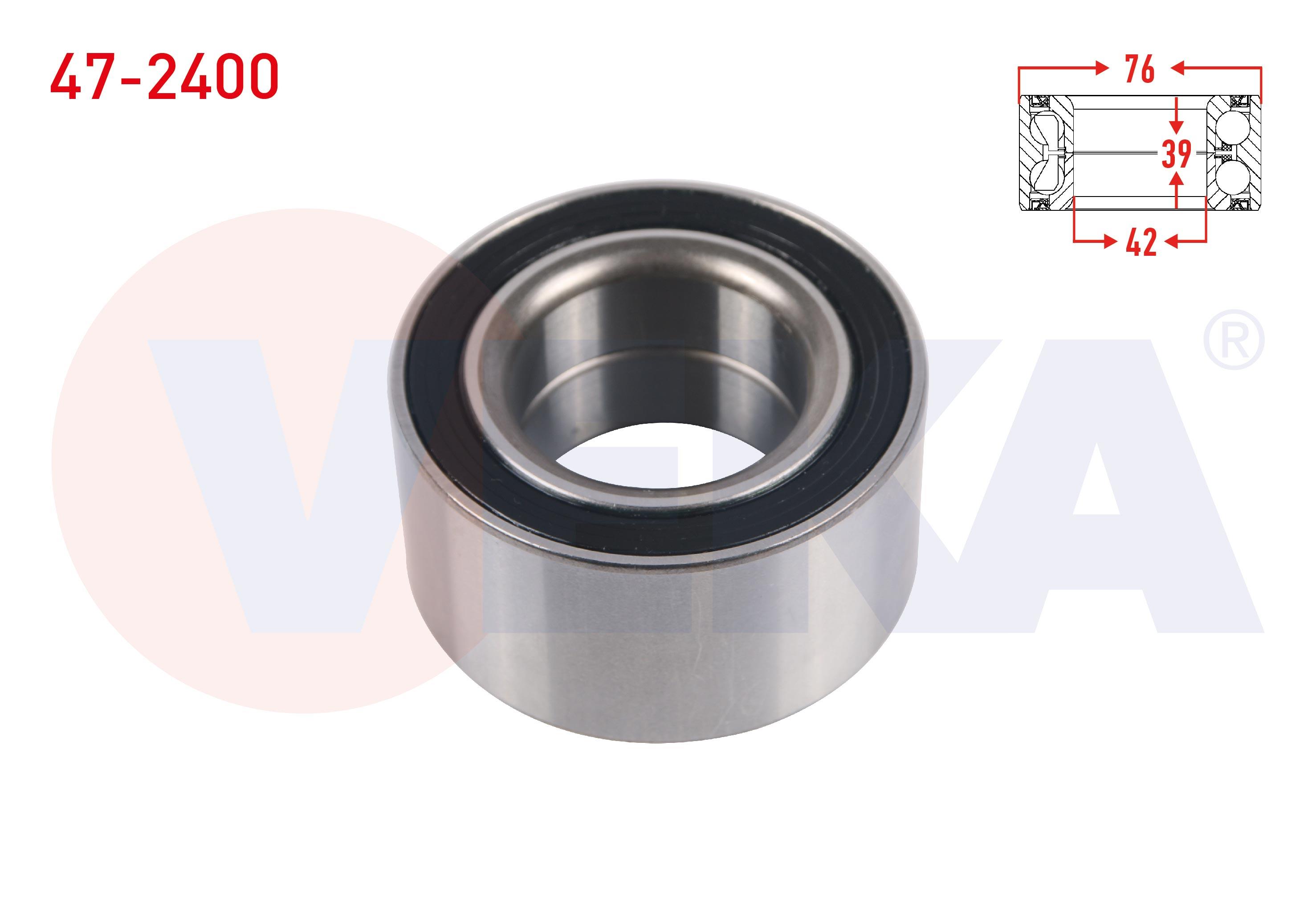 ON-ARKA TEKERLEK RULMANI SOL-SAG 42X76X39 KIA SORENTO I 2.5 CRDI 2002-2009 / CARNIVAL II 2.5 V6 2001-2006
