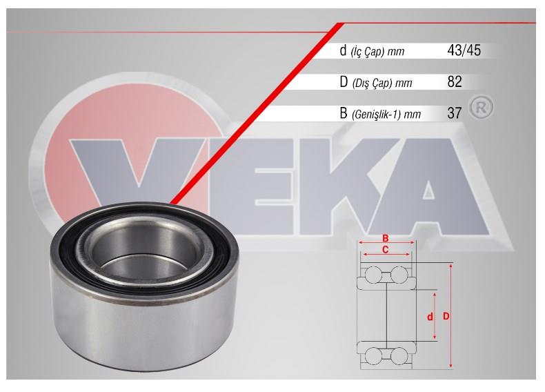 ÖN TEKER BİLYASI PORYASIZ PASSAT-A4-A6 AFN-AVG 1,9 TDİ (82 mm) 713610030 / VKBA1356 SKF BAHB-633815 AA 4B0498625
