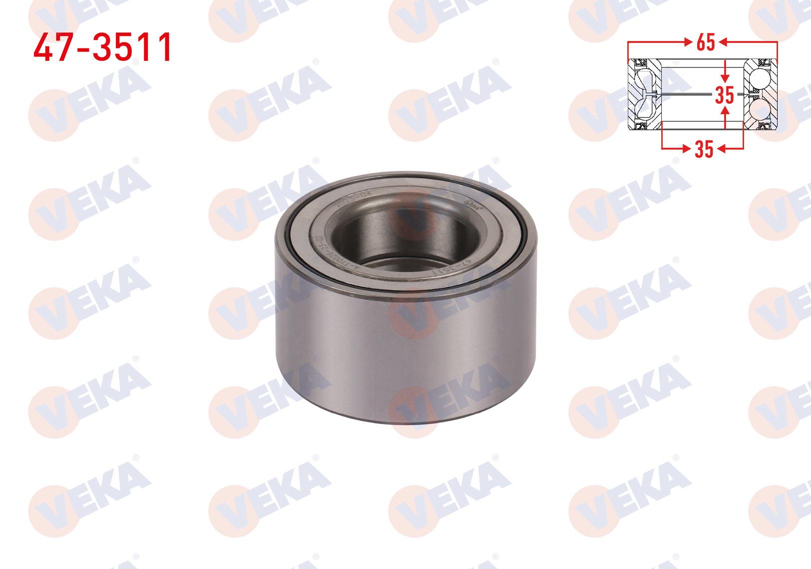 ON TEKERLEK RULMANI SOL-SAG 35X65X35 RENAULT R9 1.4 - 1.6 1985-2000 / R11 1.4 - 1.6 - 1.7 1983-1995 / CLIO I 1.4 1990-1998 / DACIA SOLENZA 1.4i 2003-