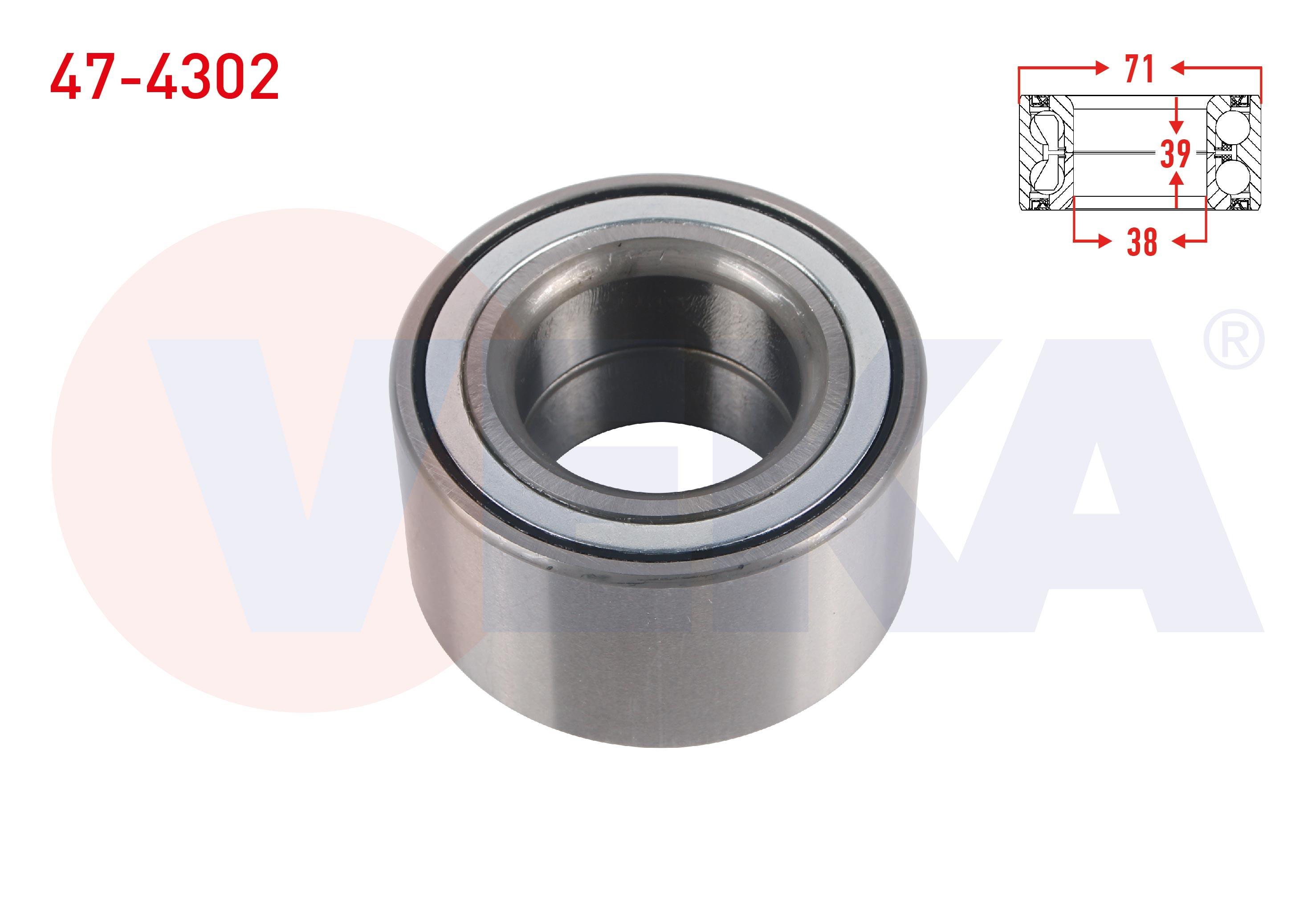 ON TEKERLEK RULMANI SOL-SAG 38X71X39 TOYOTA YARIS 1.0i - 1.3i - 1.4 D-4D 1999-2005