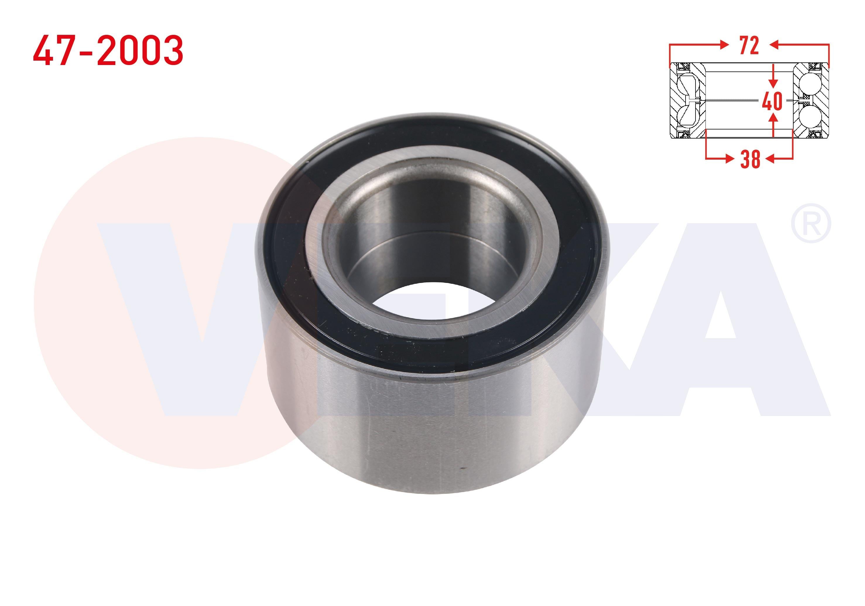 ON TEKERLEK RULMANI SOL-SAG 38x72x40 HONDA CIVIC III 1.3 - 1.5 1983-1987/ CIVIC IV 1.4i - 1.5i - 1.6i 1987-1993/ INTEGRA 1.6 1985-1993/ ROVER 200 213 S 1985-1989 / 200 216i 1985-1989