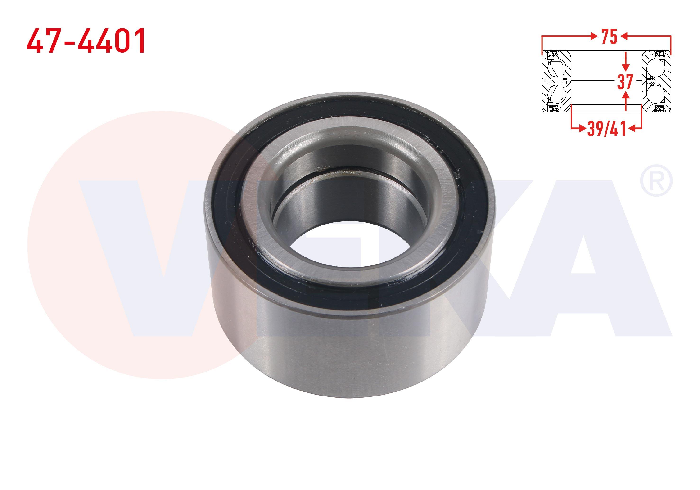 ON TEKERLEK RULMANI SOL-SAG 39/41X75X37 PASSAT 1.9 TDI - 1.8 T - 1.6 1996-2005 / AUDI A6 1.8 - 1.8 T 1997-2004 / AUDI 80 1.6 1986-1996 / SKODA SUPERB 1.9 TDI - 1.8 T 2002-2010