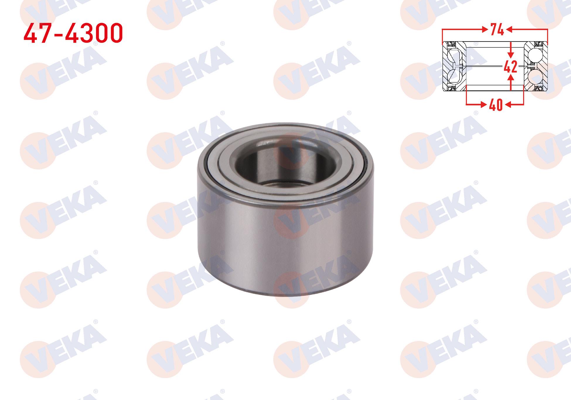 ON TEKERLEK RULMANI SOL-SAG 40X74X42 TOYOTA COROLLA 1.4 D-4D - 1.6i - 1.4 VVT-I - 1.6 VVT-I 2002-2007 / AVENSIS 1.6i - 2.0i - 2.0 VVT-I 1997-2003 / COROLLA 1.4i 1997-2002