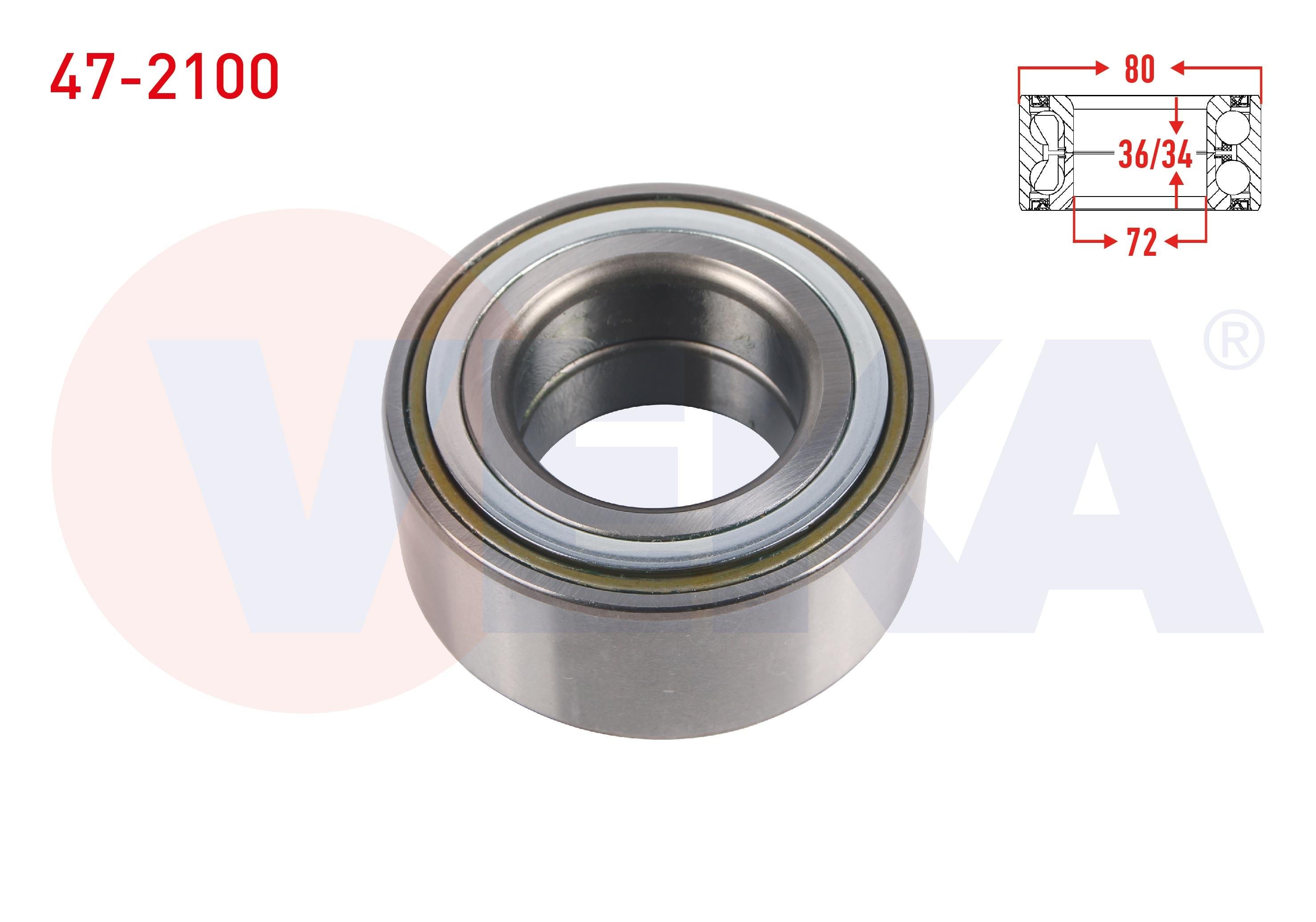 ON TEKERLEK RULMANI SOL-SAG 42X80X36/34 HYUNDAI ELANTRA 1.6i-1.8i-2.0-2.0 CRDI 2001-2007/SONATA IV 2.0i-2.4i 2001-2004/KIA CERATO 1.5 CRDI-1.6 CRDI 2004-2012/MAGENTIS 2.0i 16v 2001-2005