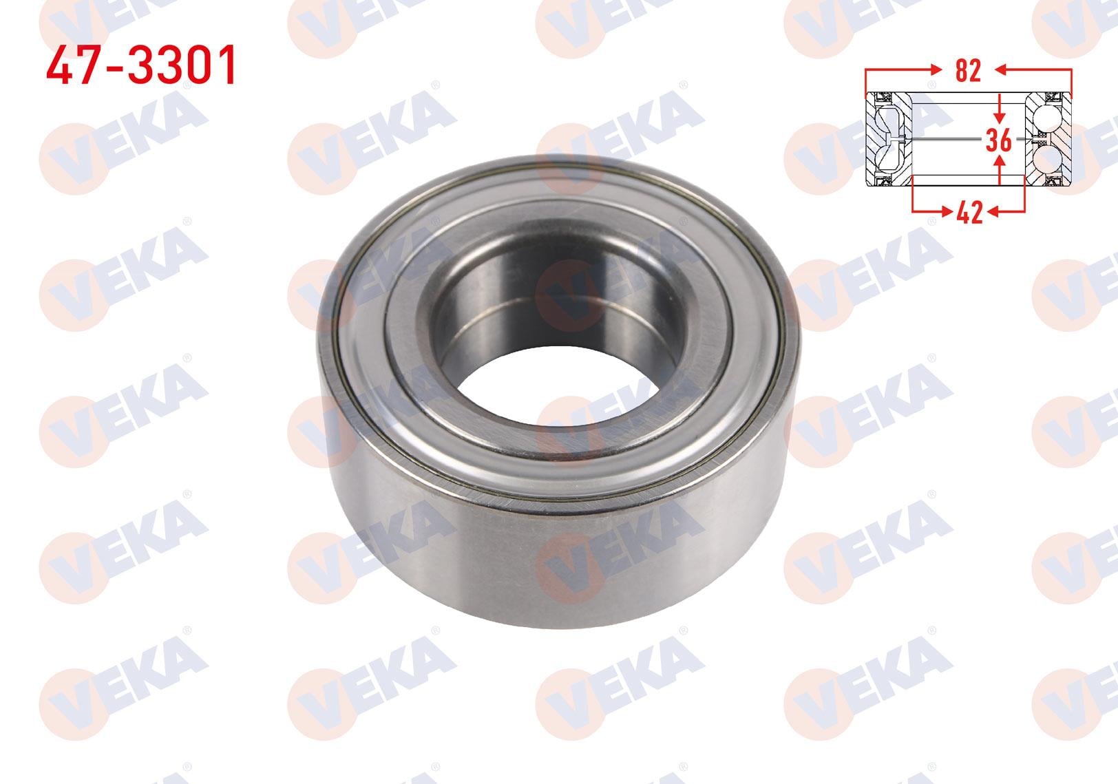 ON TEKERLEK RULMANI SOL-SAG 42X82X36  PARTNER 1.6 HDI-1.9 D-2.0 HDI 1996-2008/206 1.6i-1.6 HDI 1998-2006/306 1.4i-.16i 1993-2002/405 I 1.6i 1987-1996/406 1.6 1995-2004/BERLINGO 1.6 HDI 2008-