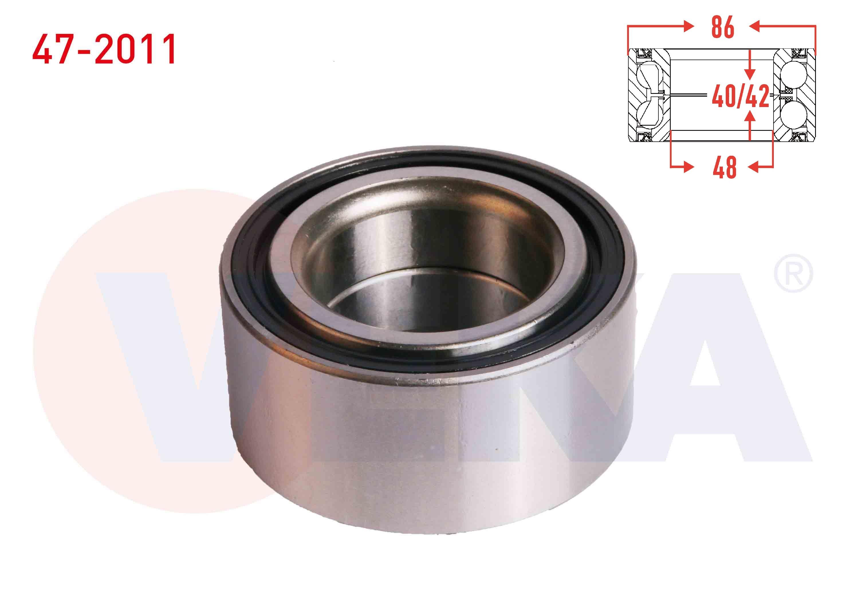 ON TEKERLEK RULMANI SOL-SAG ABS OKUYUCULU 48X86X40/42 HONDA CIVIC IX 1.6 I-DTEC 2012-2016 / ACCORD VII 2.0 16v - 2.4 2003-2008