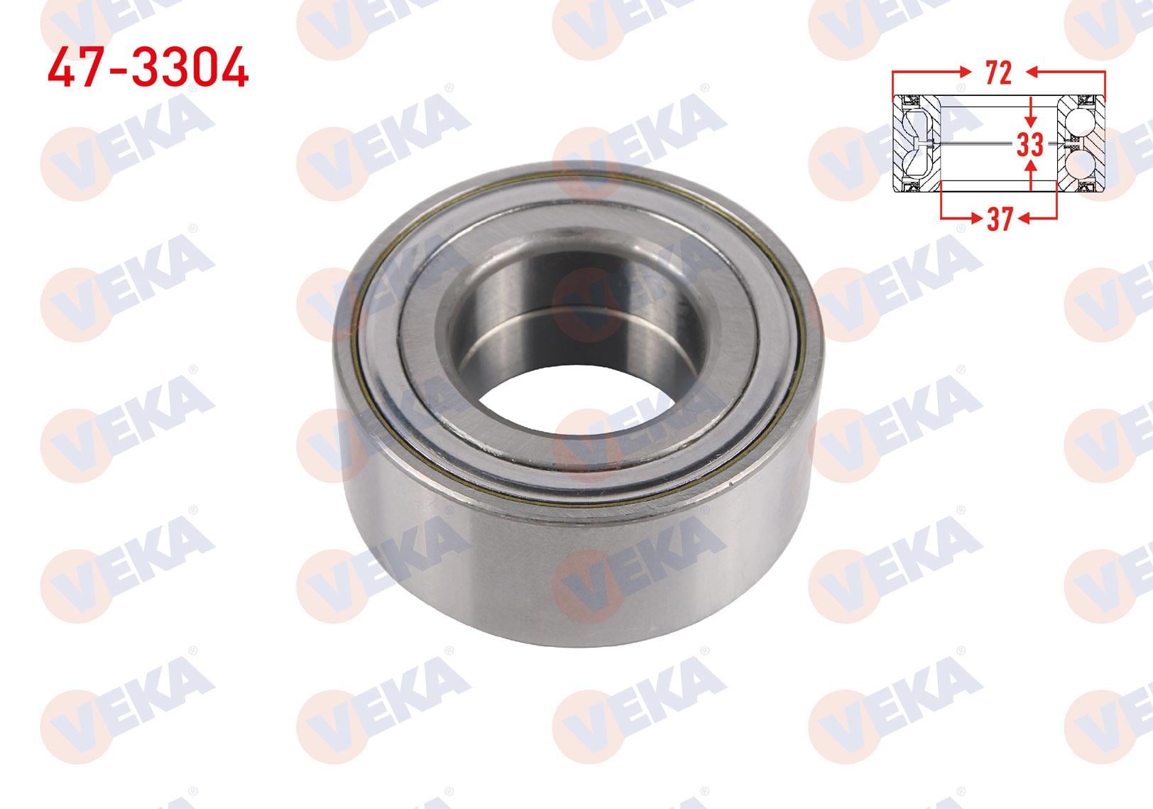 ON TEKERLEK RULMANI SOL-SAG ABS OKUYUCULU 37X72X33 C-ELYSEE 2012-/ 301 2012-/ 207 2006-2012/ 208 2012-/ C3 2002-2009/ C3 II 2009-2016/ C2 2003-2009/ 2008 2013-/ DS3 2009-2013