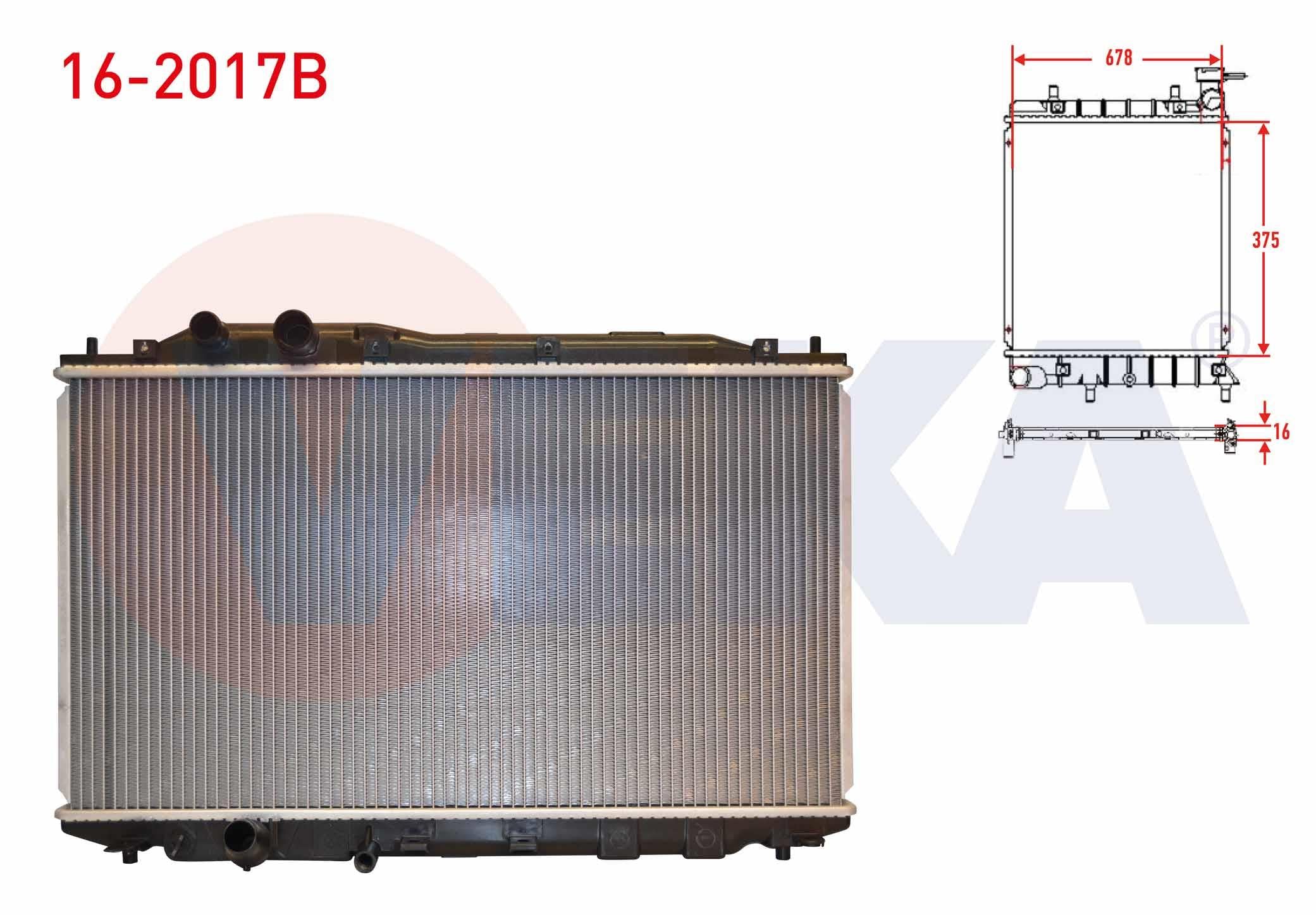 SU RADYATORU (ALT BORU SEGMANLI) BRAZING HONDA CIVIC VIII 1.6 M-T AC+/- 2005-2012
