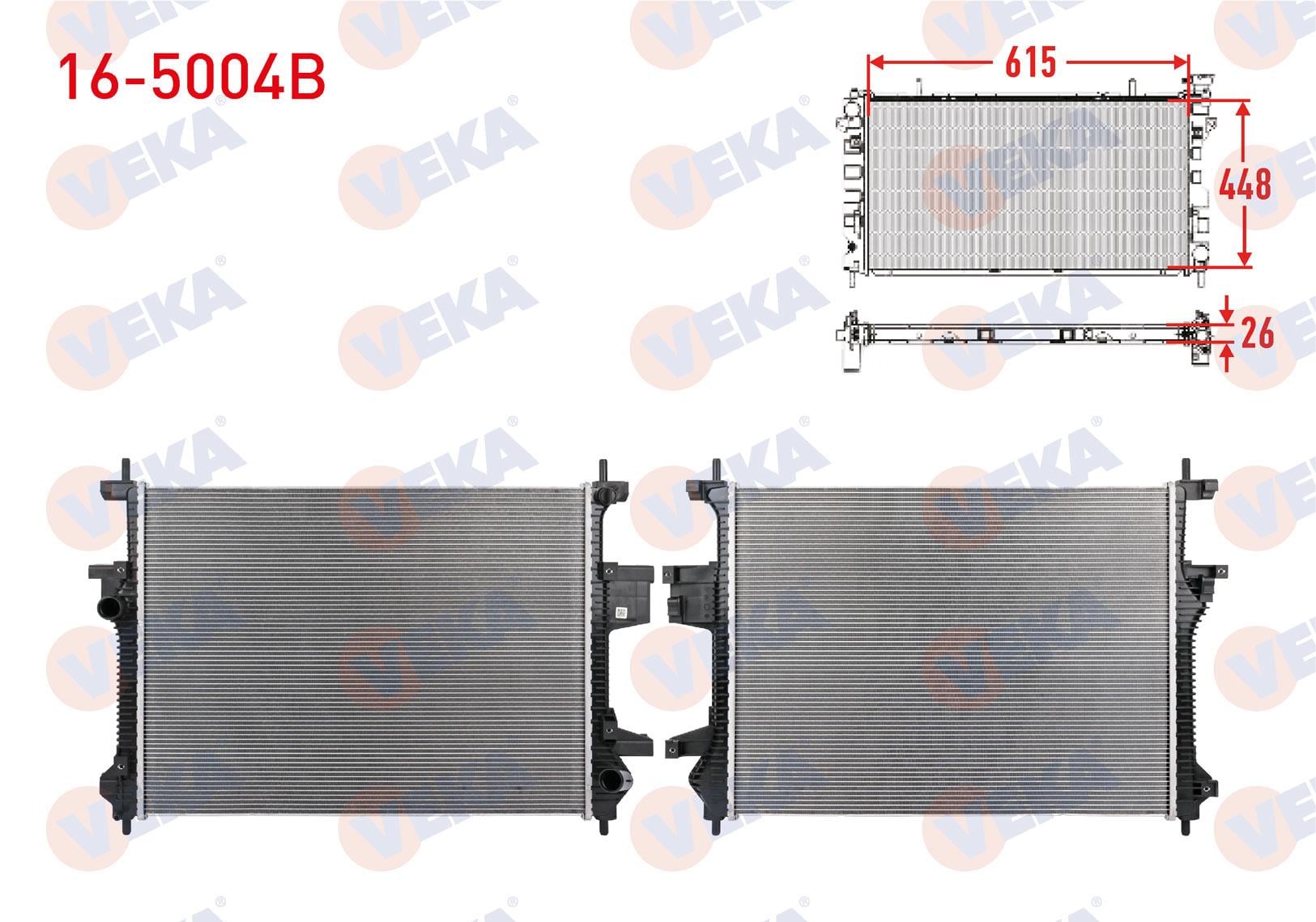 SU RADYATORU BRAZING (5mm FIN) CHERY OMODA 5 (T19C) / TIGGO 7 PRO (T1E) / TIGGO 8 PRO (T1D) 1.6 T-GDI 2022-