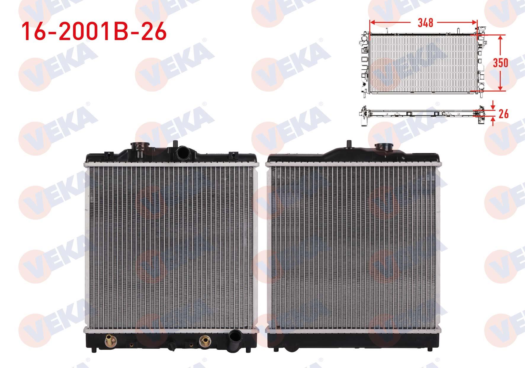 SU RADYATORU BRAZING HONDA CIVIC VI 1.6i A-T AC+/- KALINLIK 26mm 1995-2001