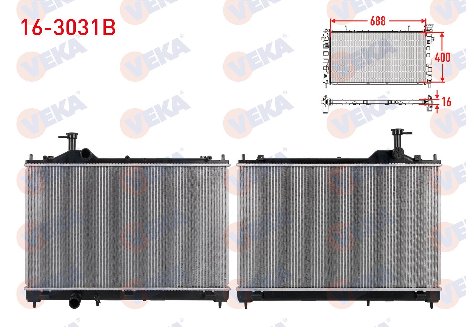 SU RADYATORU BRAZING MITSUBISHI OUTLANDER III  2.0i - 2.4i - 3.0i M-T 2012-
