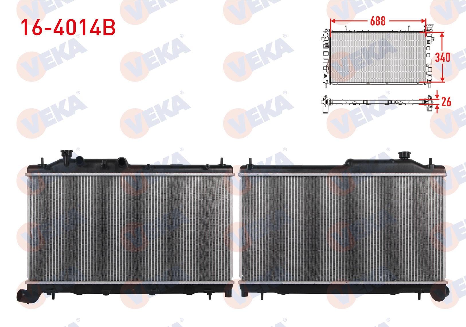 SU RADYATORU BRAZING SUBARU XV 2.0 TDI M-T 2012- / FORESTER 2.0 TDI M-T 2008- / OUTBACK 2.0 TDI M-T 2003- / IMPREZA 2.0 TDI M-T 2008-