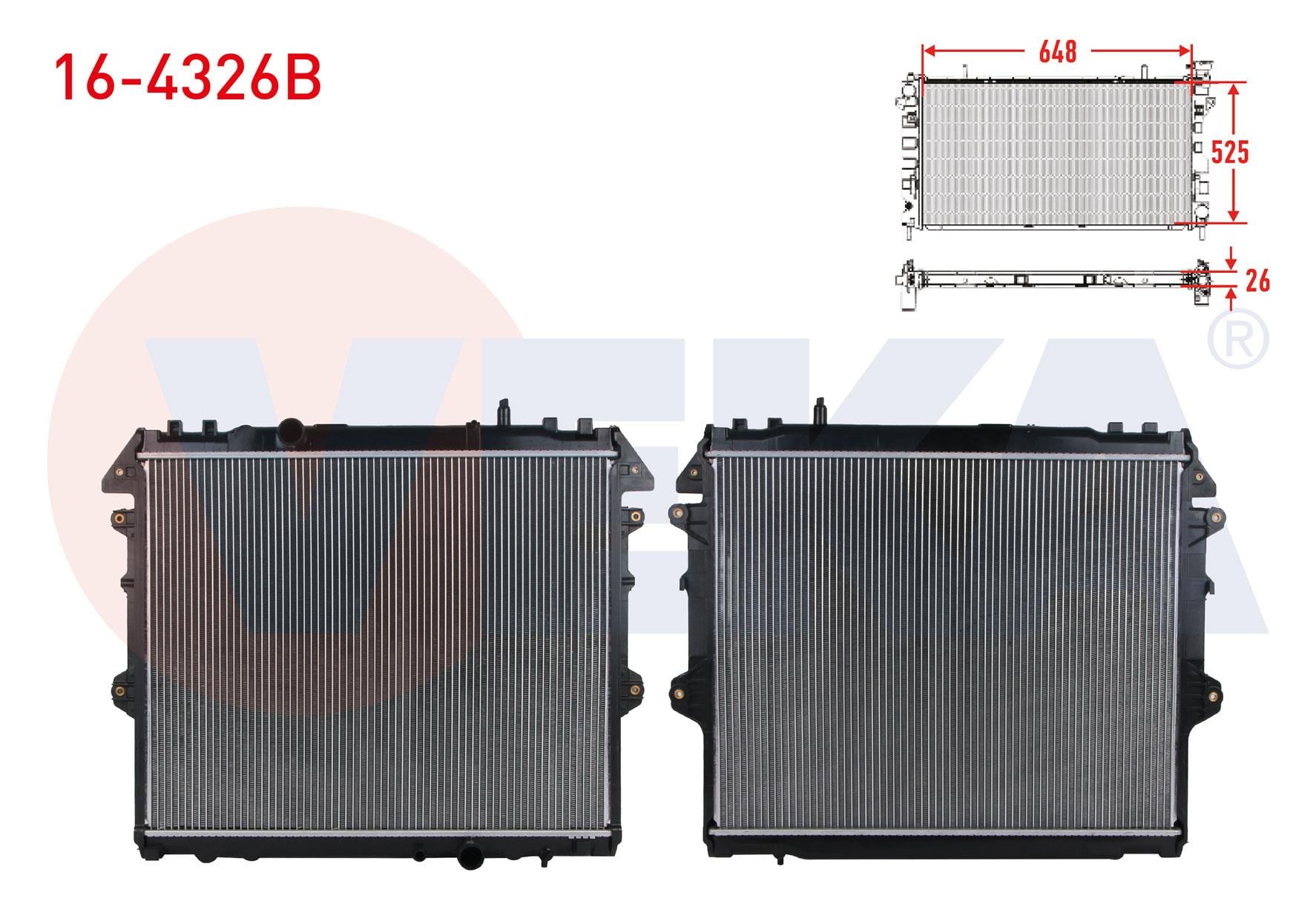 SU RADYATORU BRAZING TOYOTA HI-LUX (VIGO) PICK UP (TGN1_, GGN2_, GGN1_, KUN2_, KUN1_) 2.5 D-4D M-T 2005-2011