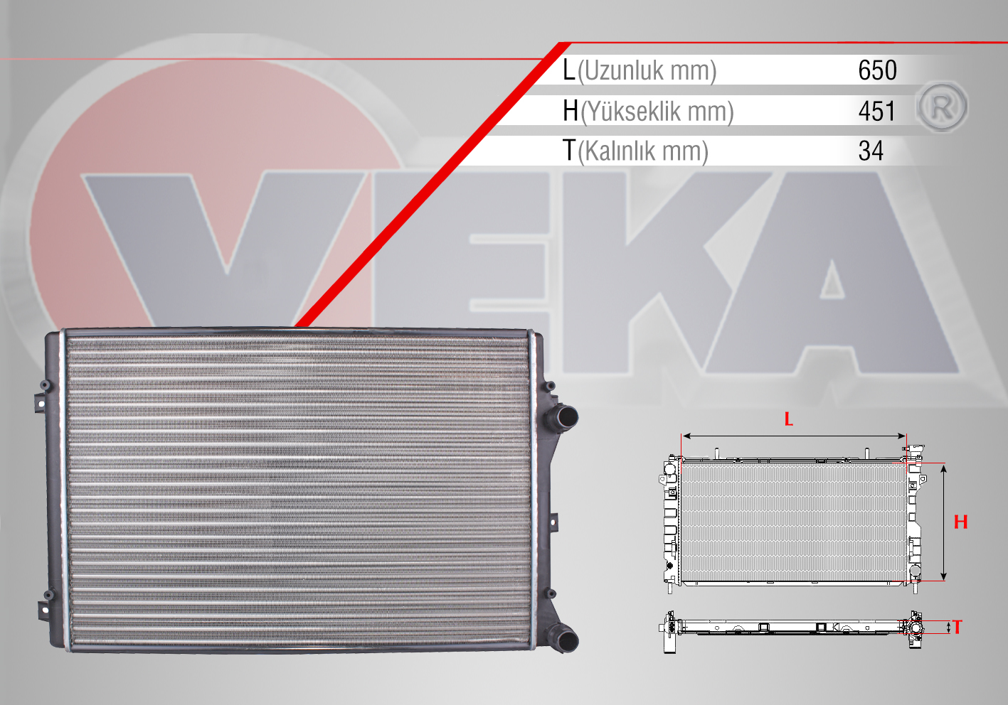 SU RADYATÖRÜ CADDY-GOLF-JETTA 1.9 TDI - 1K0121251BB 5K0121251J 1K0121253L 1K0198251CS 1K0121251L 5K0121251AA