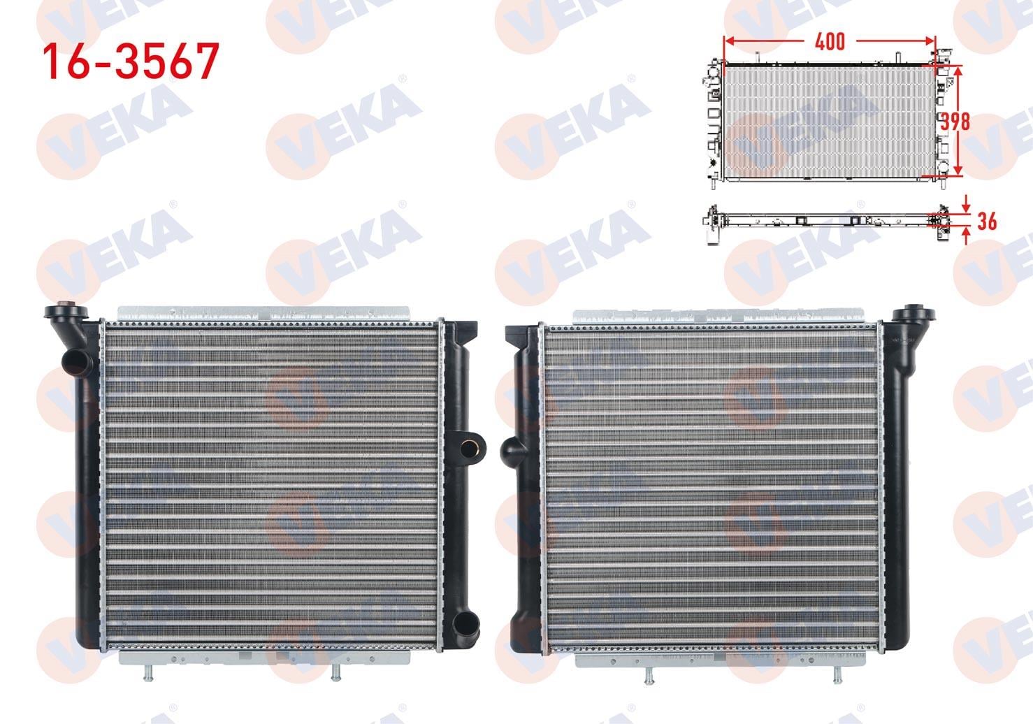 SU RADYATORU MEKANIK 3 SIRALI SUPER RENAULT 9 1.4 - 1.6 KARBURATORLU 1985-2000/ RENAULT 11 1.6 1983-1995