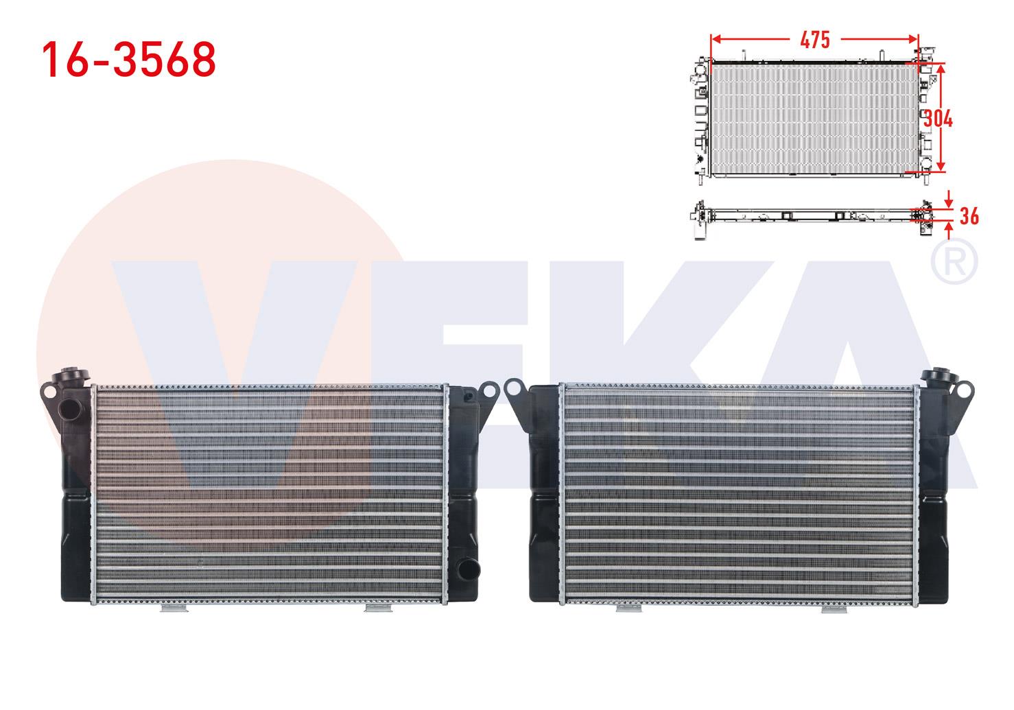 SU RADYATORU MEKANIK 3 SIRALI SUPER RENAULT 12 1.3 - 1.4 M-T 1971-2000