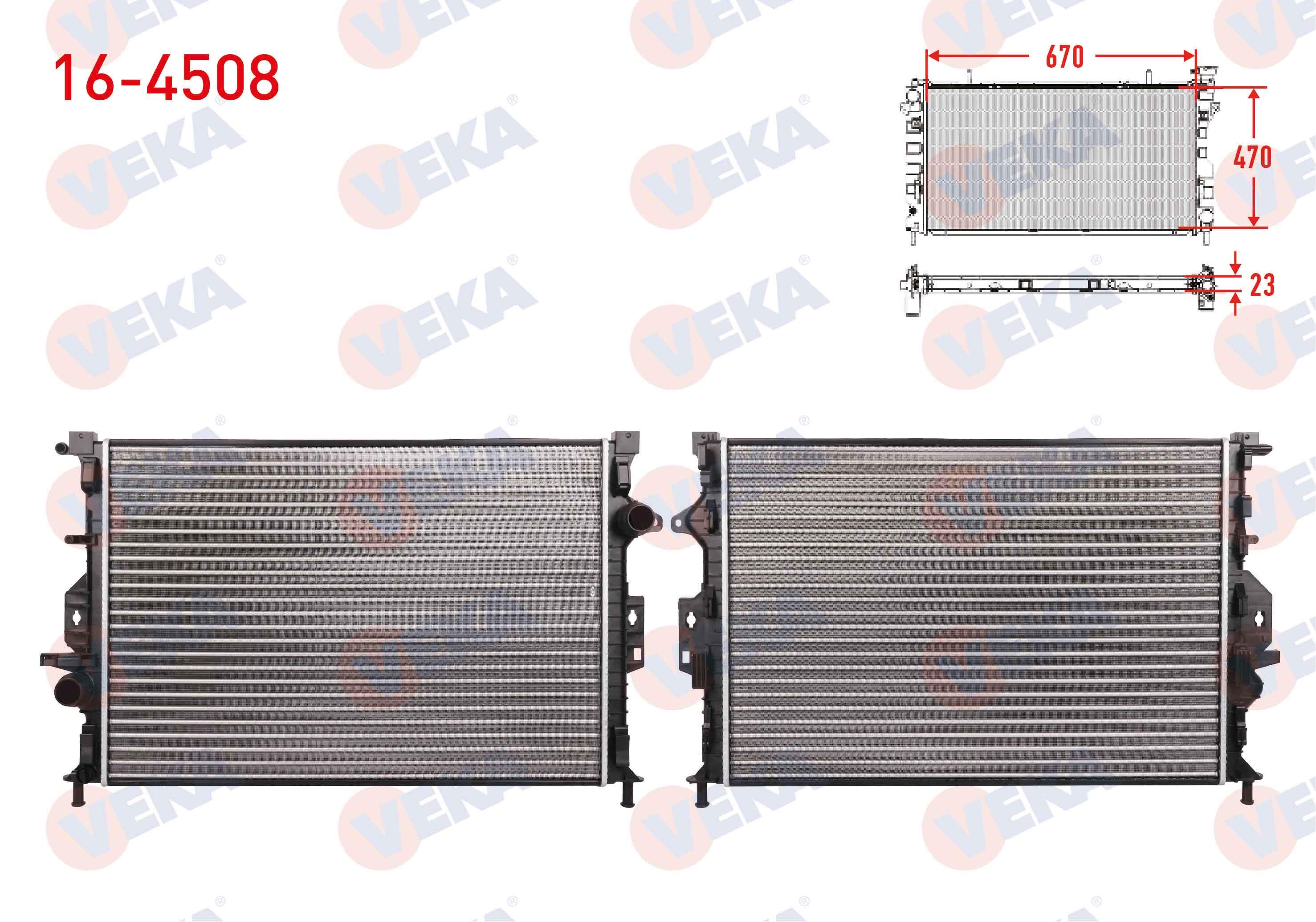 SU RADYATORU MEKANIK FORD MONDEO IV 2.0 TDCI A-T AC+/- 2007- / KUGA 2.0 TDCI  A-T AC+/- 2008-2013 / FOCUS III 1.6 TDCI  A-T AC+/- 2011-2015 / VOLVO S60 II 2.0 D A-T/M-T AC+/- 2010-