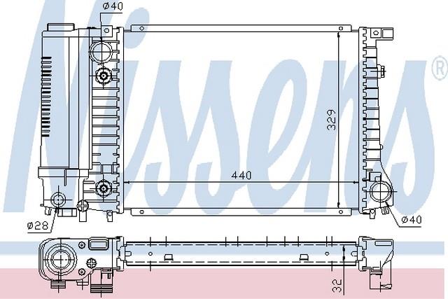 SU RADYATÖRÜ OTOMATİK 440MM E34 M50 1990-95