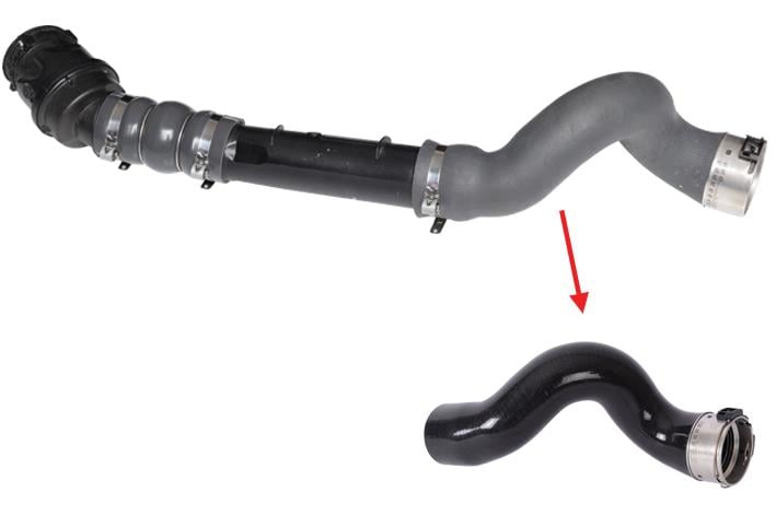 TURBO HORTUMU
PLASTİK BORU HARİÇ
OK İLE GÖSTERİLEN BÜYÜK HORTUM RENAULT KANGOO II  1.5 DCI