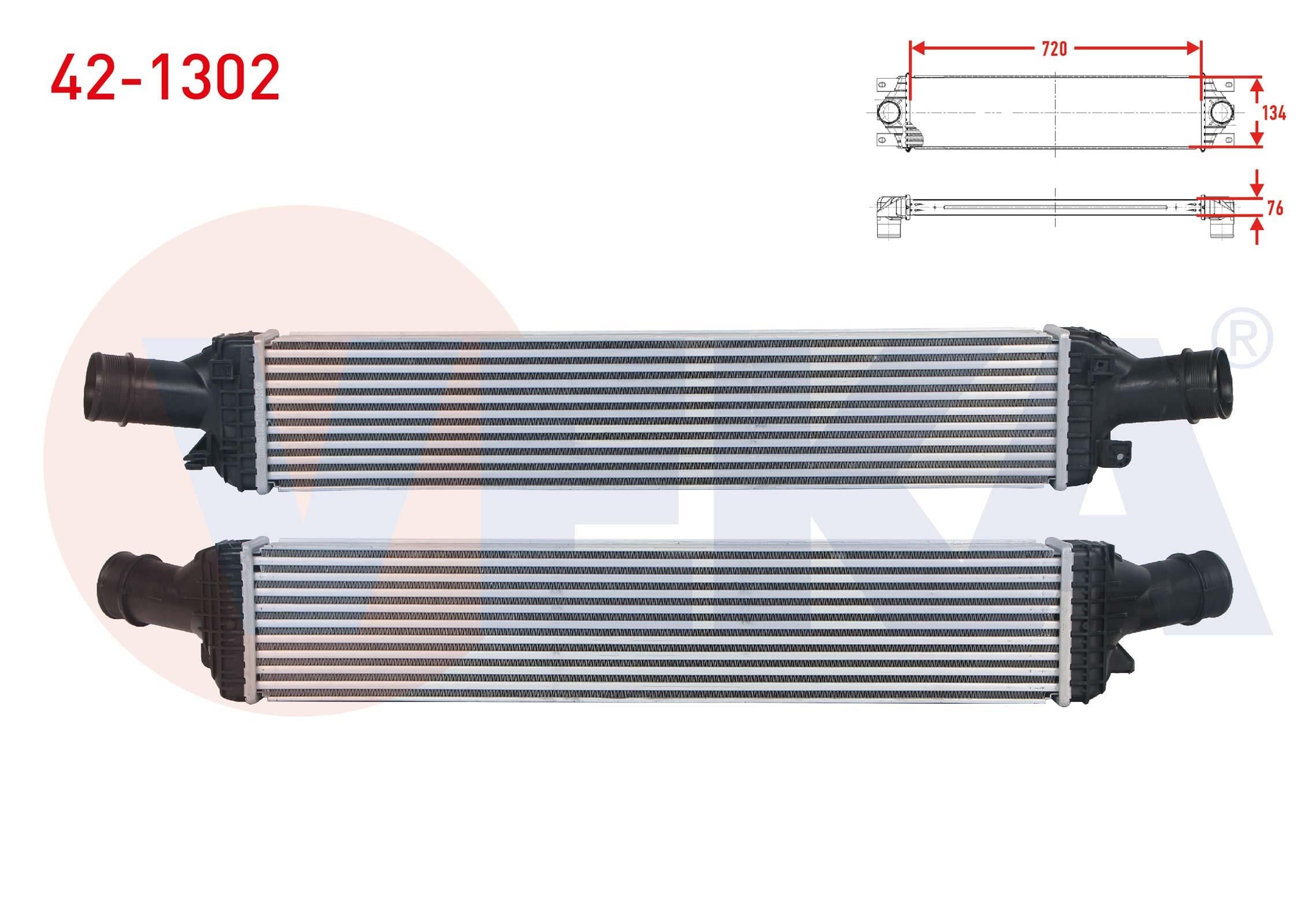 TURBO RADYATORU (INTERCOOLER) AUDI A4 - A5 2.7 TDI - 3.0 TDI QUATTRO 2007-2017/ A6 - A7 - A8 2.0 TFSI - 3.0 TDI QUATTRO 2010-/ PORSCHE MACAN 2.0 - 3.0 SD 2014-