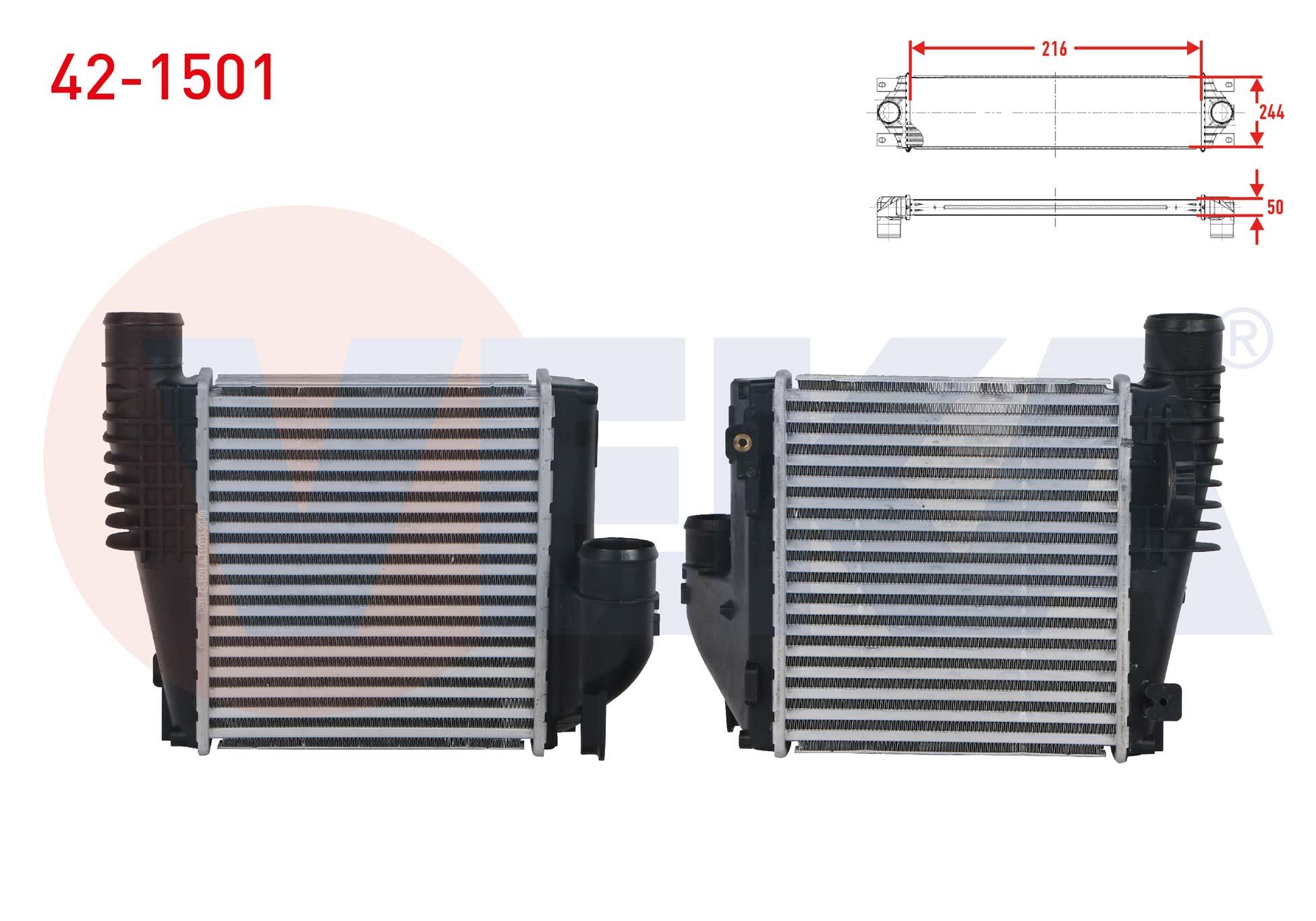 TURBO RADYATORU (INTERCOOLER) BERLINGO 1.5/1.6 BlueHDI 18-/ C4 PICASSO II 1.6 HDI - 1.6 THP 13-/ 308 II 1.2 THP - 1.6 HDI - 1.6 THP - 1.5 BlueHDI 14-/ PARTNER 1.6 BlueHDI 18- / RIFTER 1.5 HDI 2019-