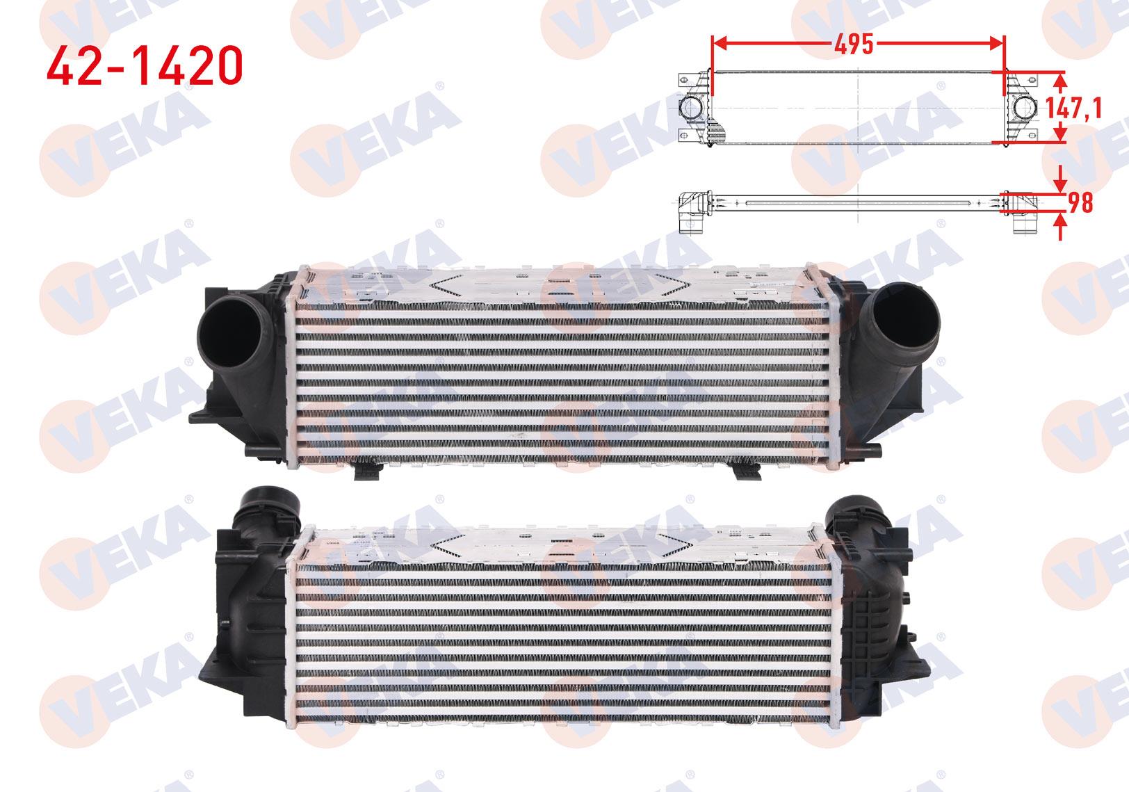 TURBO RADYATORU (INTERCOOLER) BMW 5 (F10) 520 I 184 hp 1996-2003