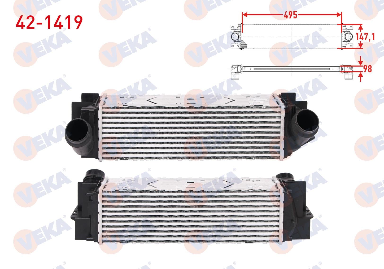 TURBO RADYATORU (INTERCOOLER) BMW X3 (F25) XDRIVE 30 D 258 hp 2011-2016