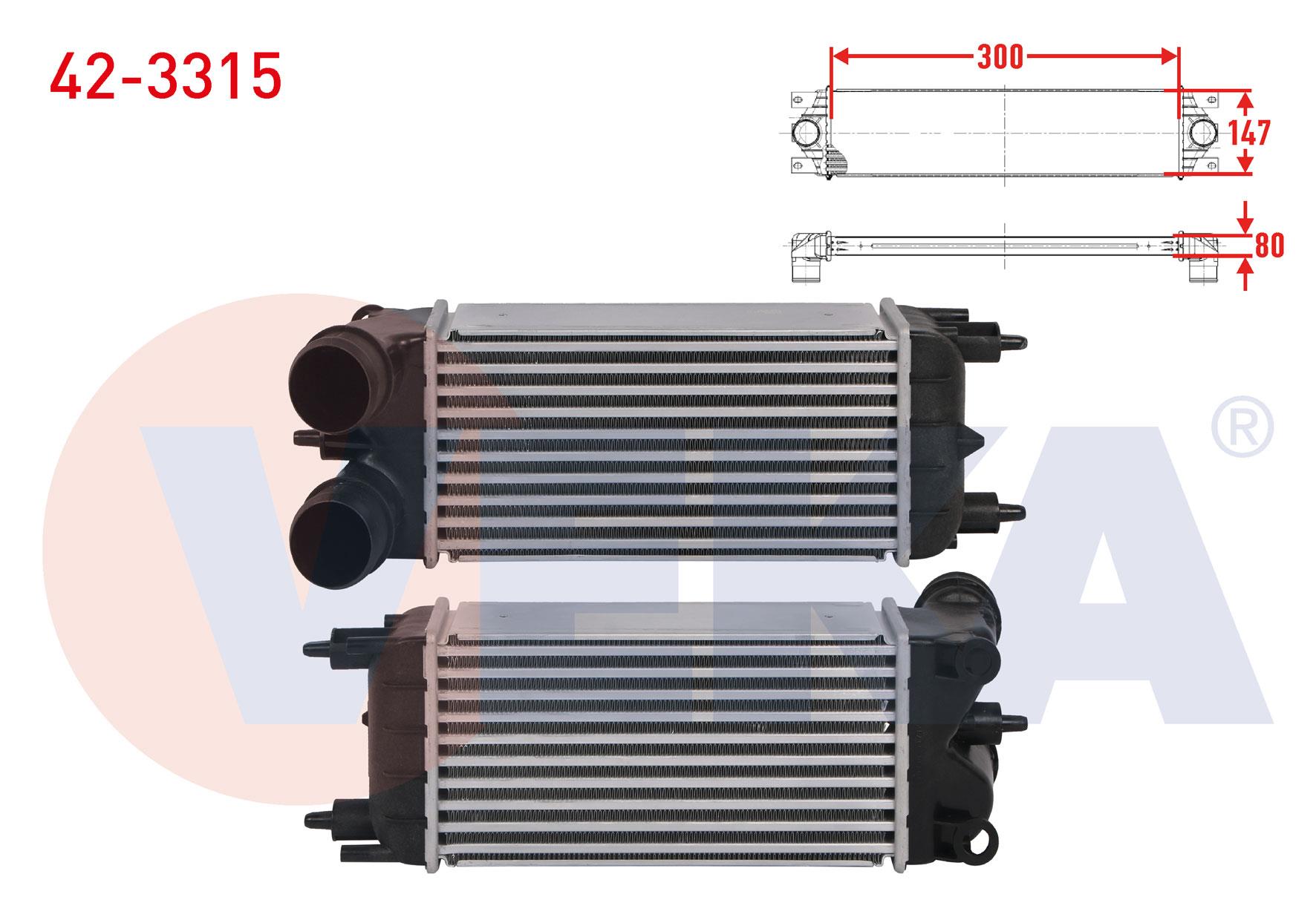 TURBO RADYATORU (INTERCOOLER) CITROEN C5 III 1.6 THP 150 150 hp 2010-