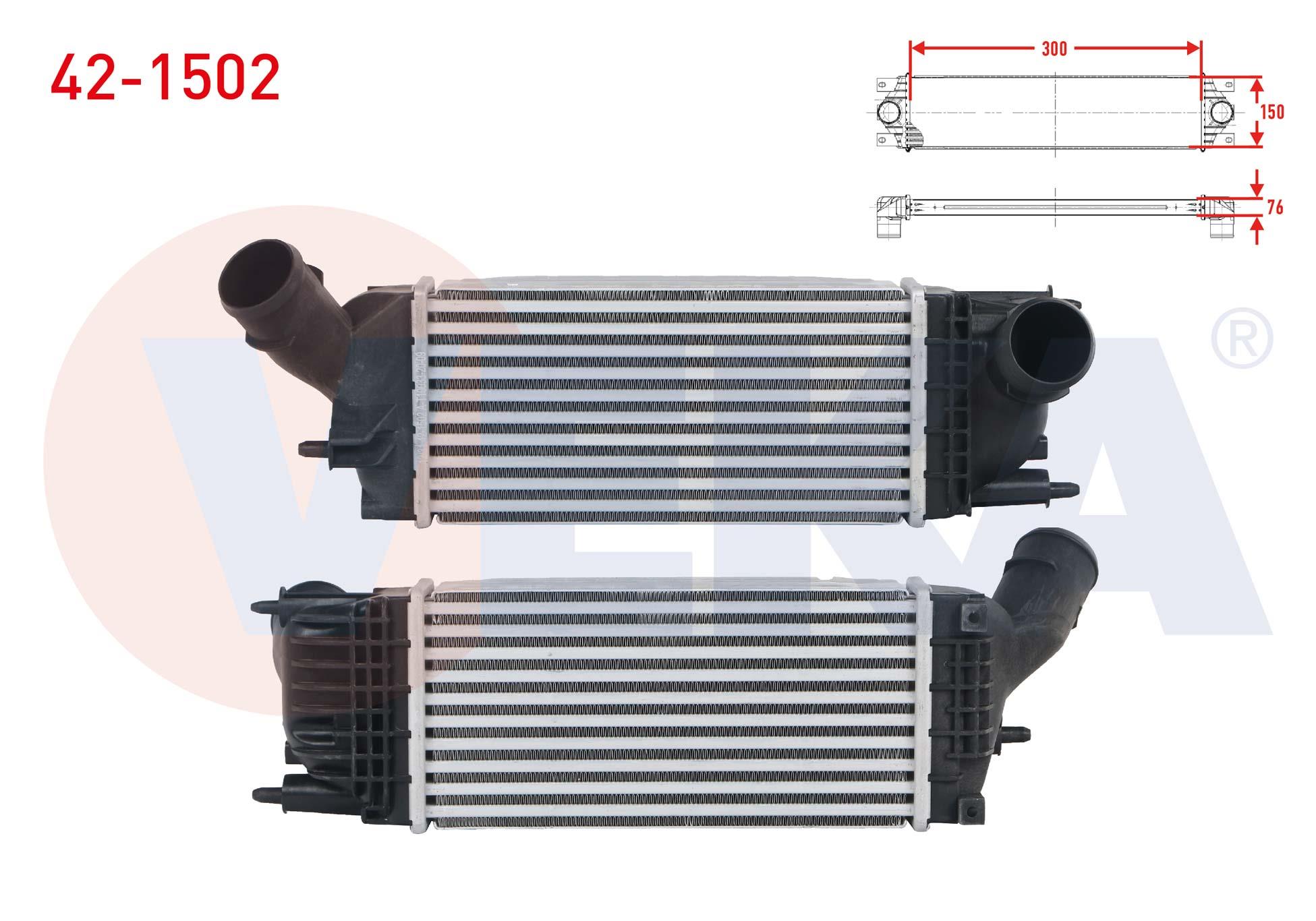 TURBO RADYATORU (INTERCOOLER) CITROEN C5 III 1.6 HDI - 2.0 HDI 2008-2015/ PEUGEOT 407 1.6 HDI - 2.0 HDI 2004-2011