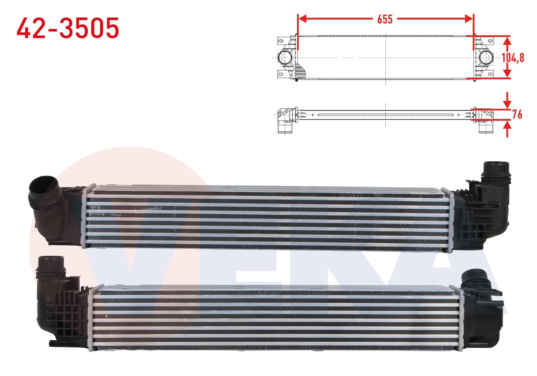 TURBO RADYATORU (INTERCOOLER) DACIA DUSTER 1.5 DCI (K9K 892-894-896-898) 2012-