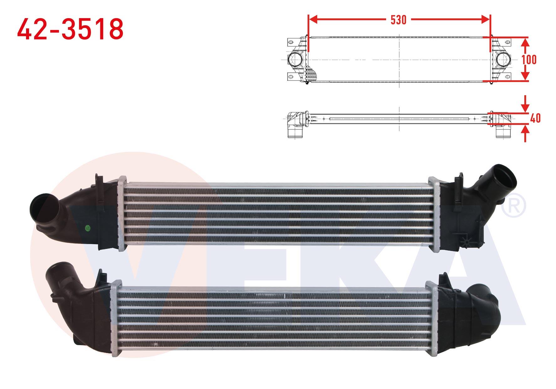 TURBO RADYATORU (INTERCOOLER) DACIA LOGAN (LS) 1.5 DCI 2006-2008