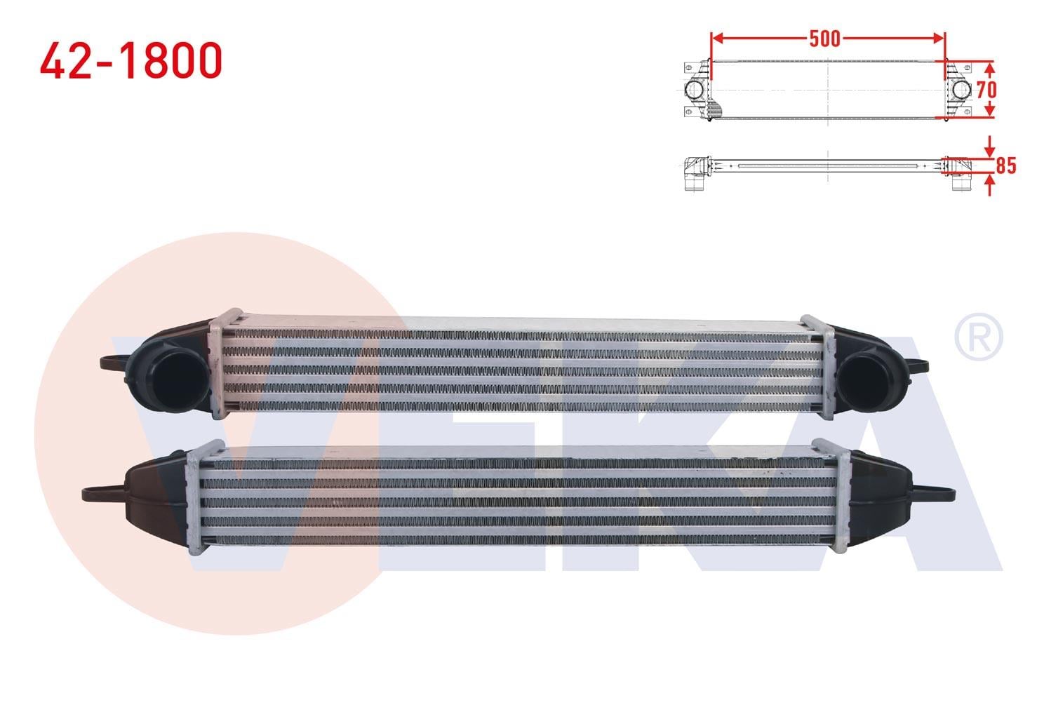 TURBO RADYATORU (INTERCOOLER) FIAT DOBLO (119,223) 1.3 MJT 2001-2010