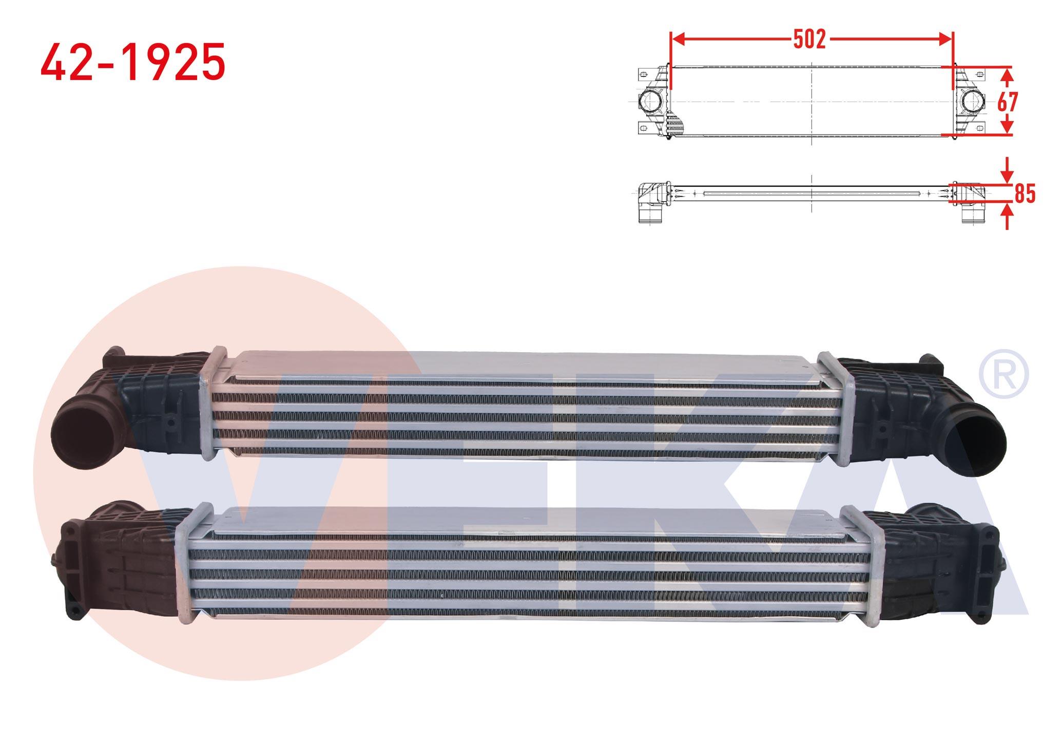 TURBO RADYATORU (INTERCOOLER) FORD GALAXY I 1.9 TDI 90 hp 1995-2006