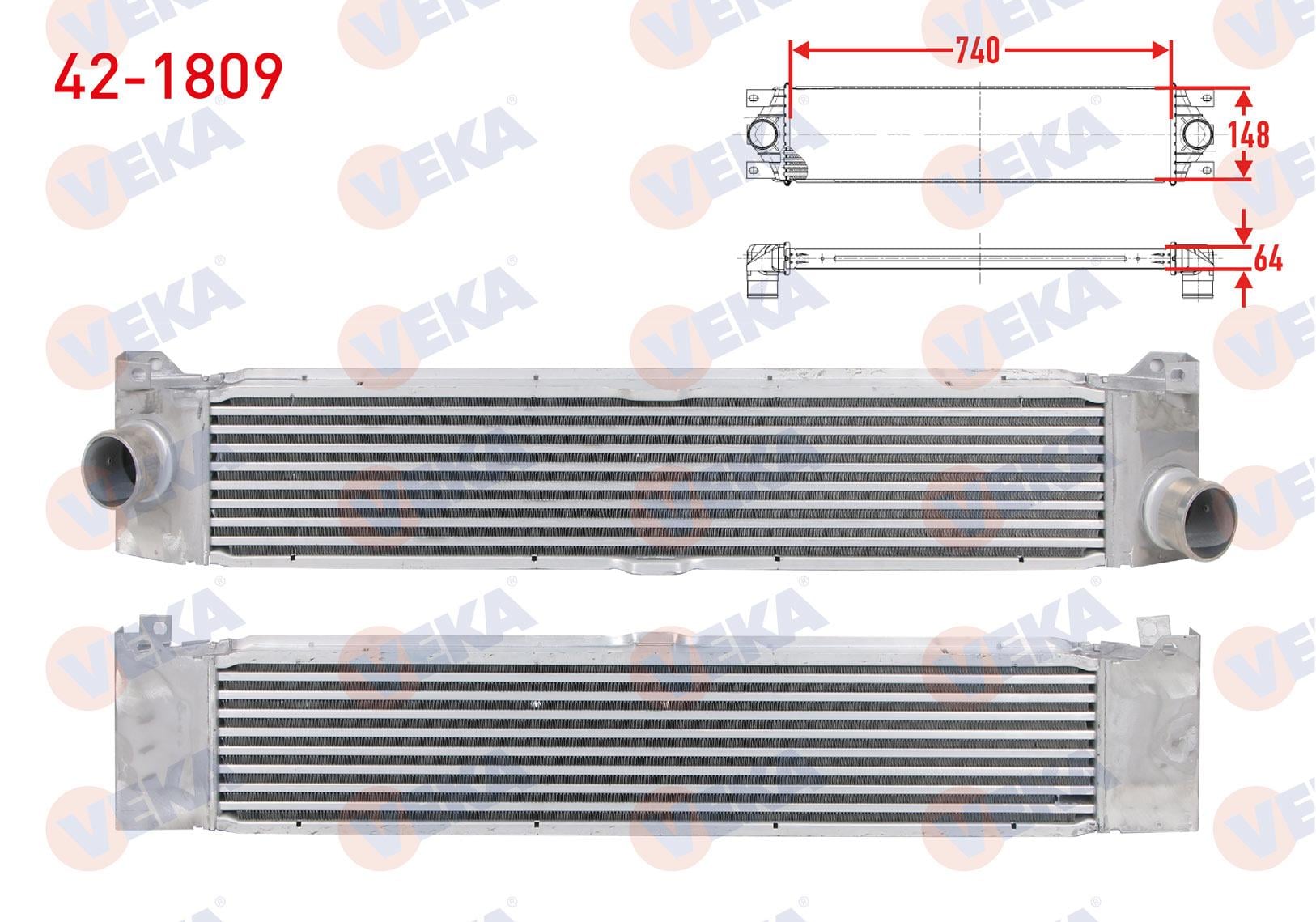 TURBO RADYATORU (INTERCOOLER) KALIN TIP FIAT DUCATO (250) 2.3 MJT EURO 5 2006-2014