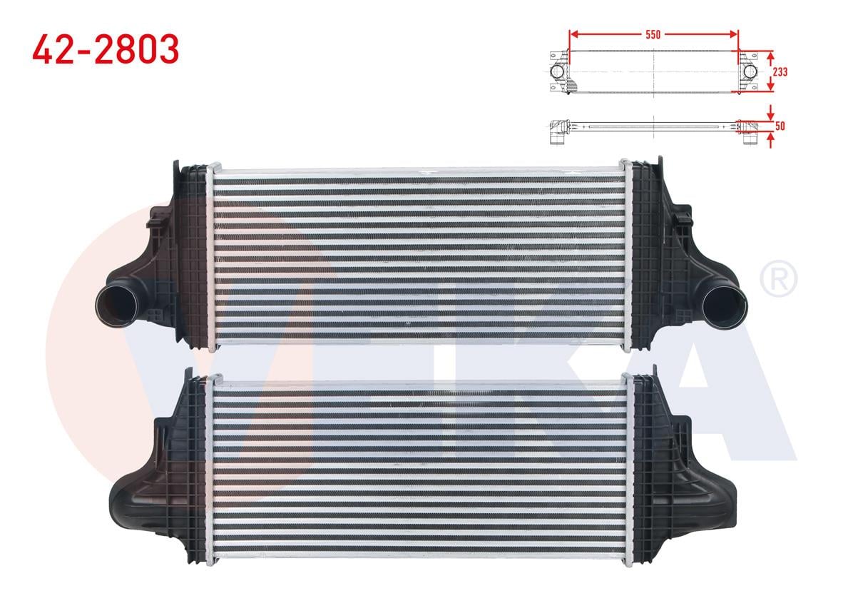 TURBO RADYATORU (INTERCOOLER) MERCEDES GL SERISI (X166) 320 CDI - 350 CDI 4X4 2012-/ M SERISI (W164) ML 280 CDI - ML 320 CDI - ML 350 CDI 4X4 A-T/MT 2005-2011