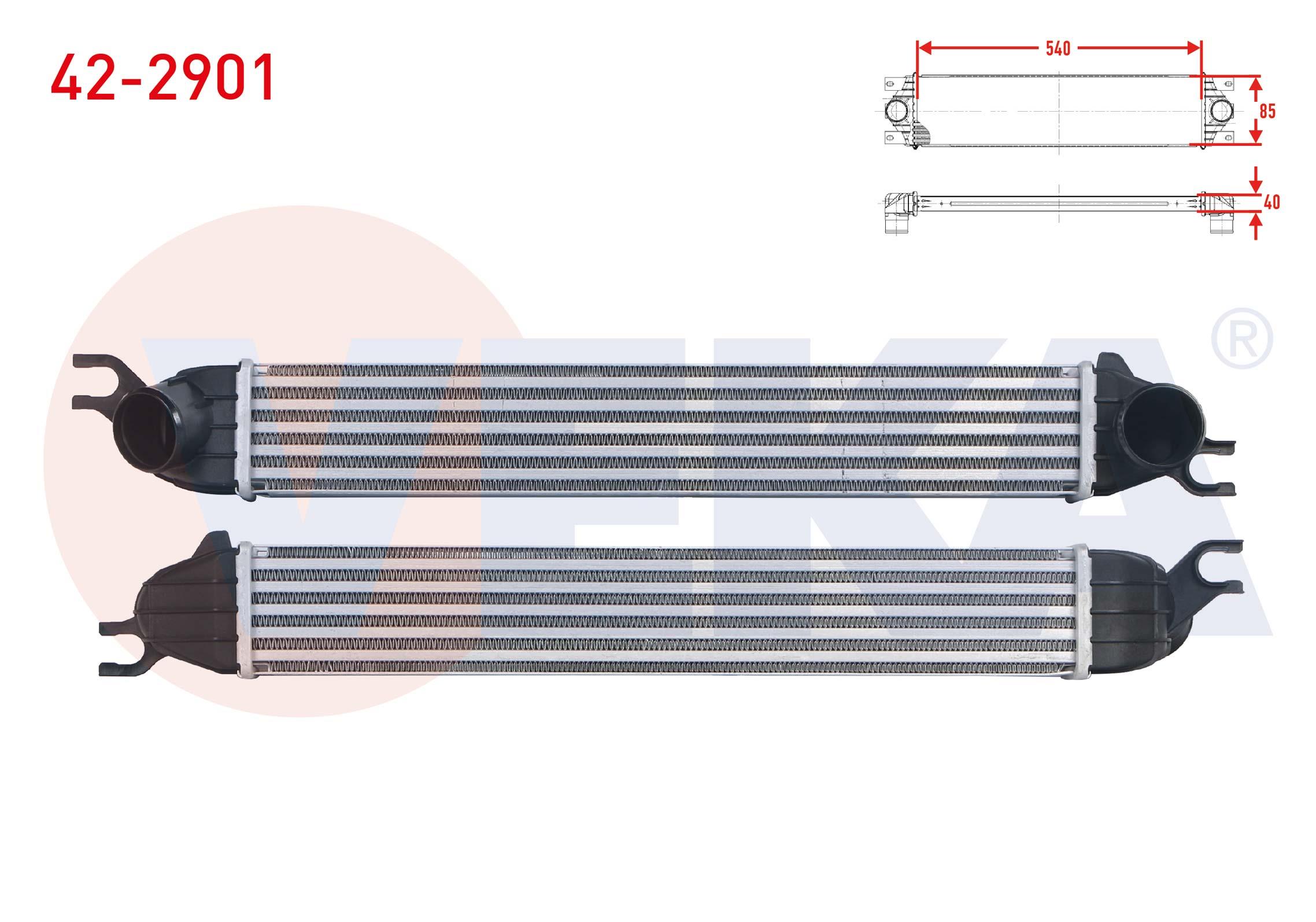 TURBO RADYATORU (INTERCOOLER) MINI COOPER 1.6 D - 1.6i 2006-2013/ CLUBMAN 1.6 2007-/ COUNTRYMAN 1.6 2010-2014