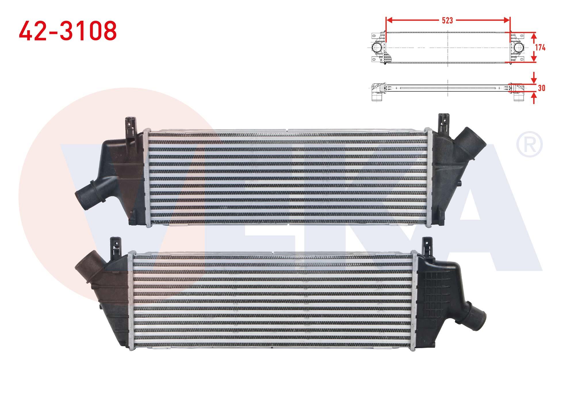 TURBO RADYATORU (INTERCOOLER) NISSAN MICRA (K12) 1.5 DCI 2003-2010