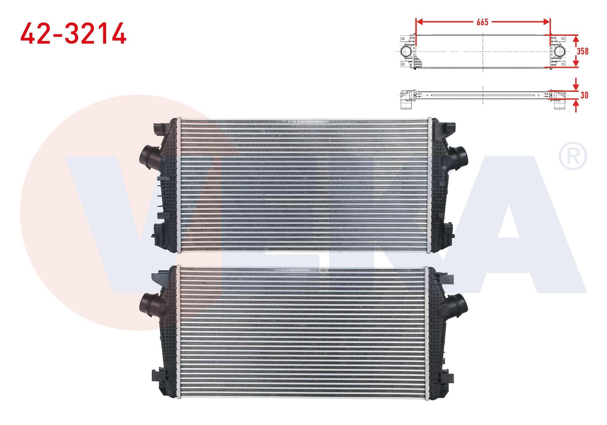 TURBO RADYATORU (INTERCOOLER) OPEL ASTRA J 1.6 CDTI 2009-2016/ OPEL ZAFIRA C 1.6 CDTI 2014-/ CHEVROLET CRUZE 2.0 CDI 2011-2014