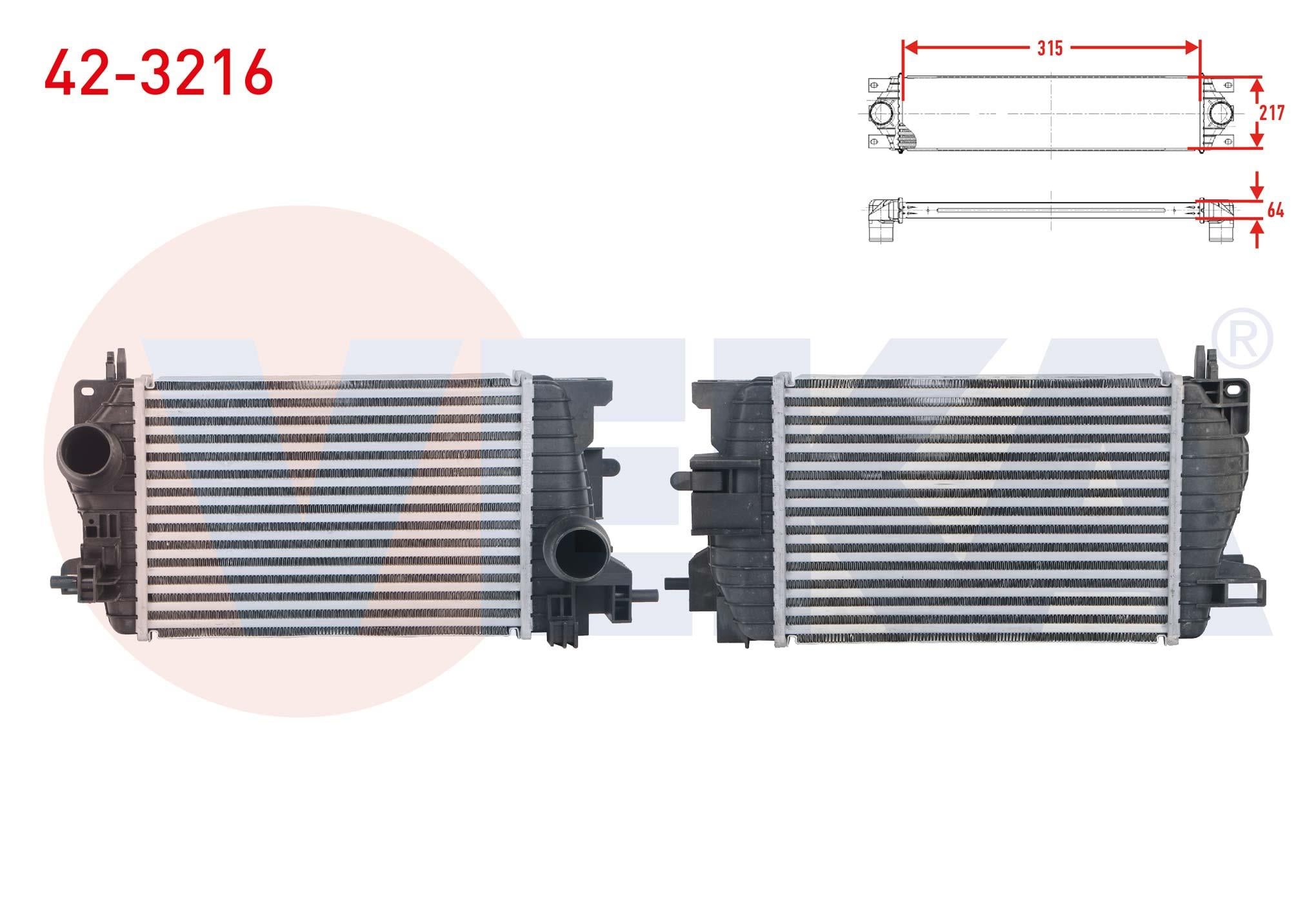 TURBO RADYATORU (INTERCOOLER) OPEL MERIVA B 1.6 CDTI - 1.7 CDTI 2010-