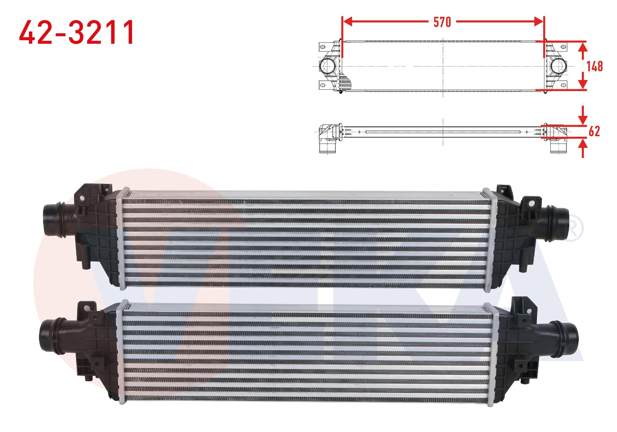 TURBO RADYATORU (INTERCOOLER) OPEL MOKKA 1.6 CDTI 2012-