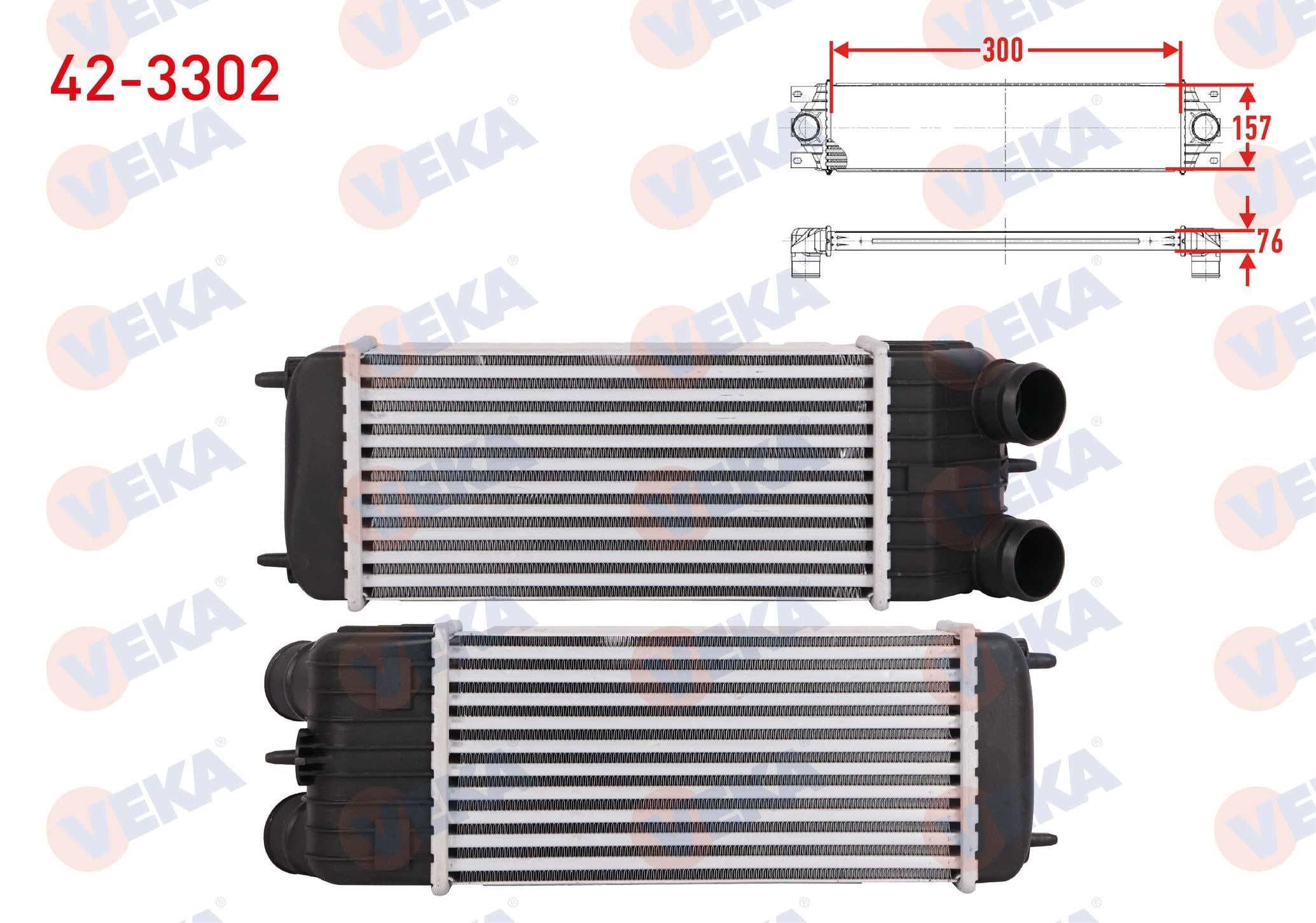 TURBO RADYATORU (INTERCOOLER) PEUGEOT 207 (WA,WC) 1.6 HDI 2006-2012 / CITROEN C3 1.6 HDI 2002-2015