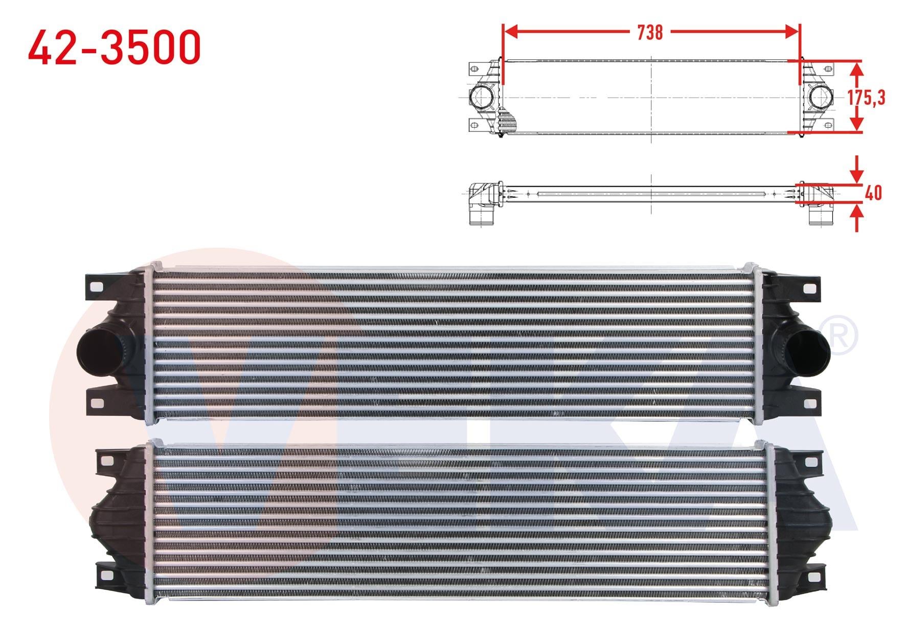 TURBO RADYATORU (INTERCOOLER) RENAULT MASTER II (FD) 1.9 DCI 1998-2010