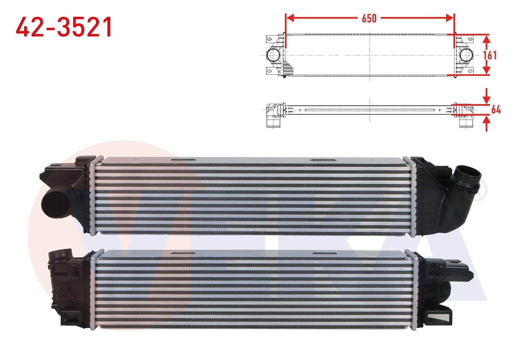 TURBO RADYATORU (INTERCOOLER) RENAULT TRAFIC III 1.6 DCI 2014-